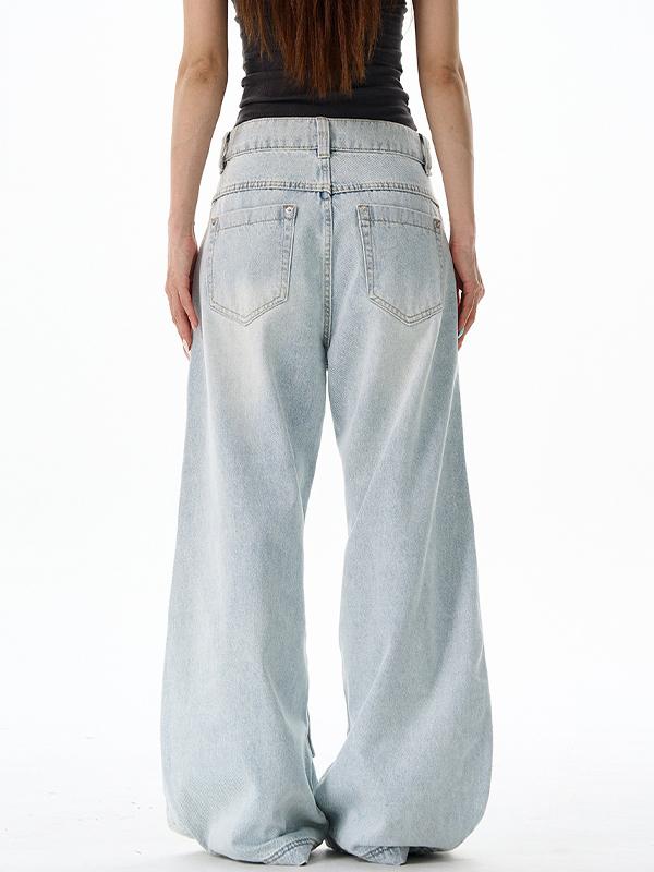 American High Street Light Boyfriend Jeans Product Image