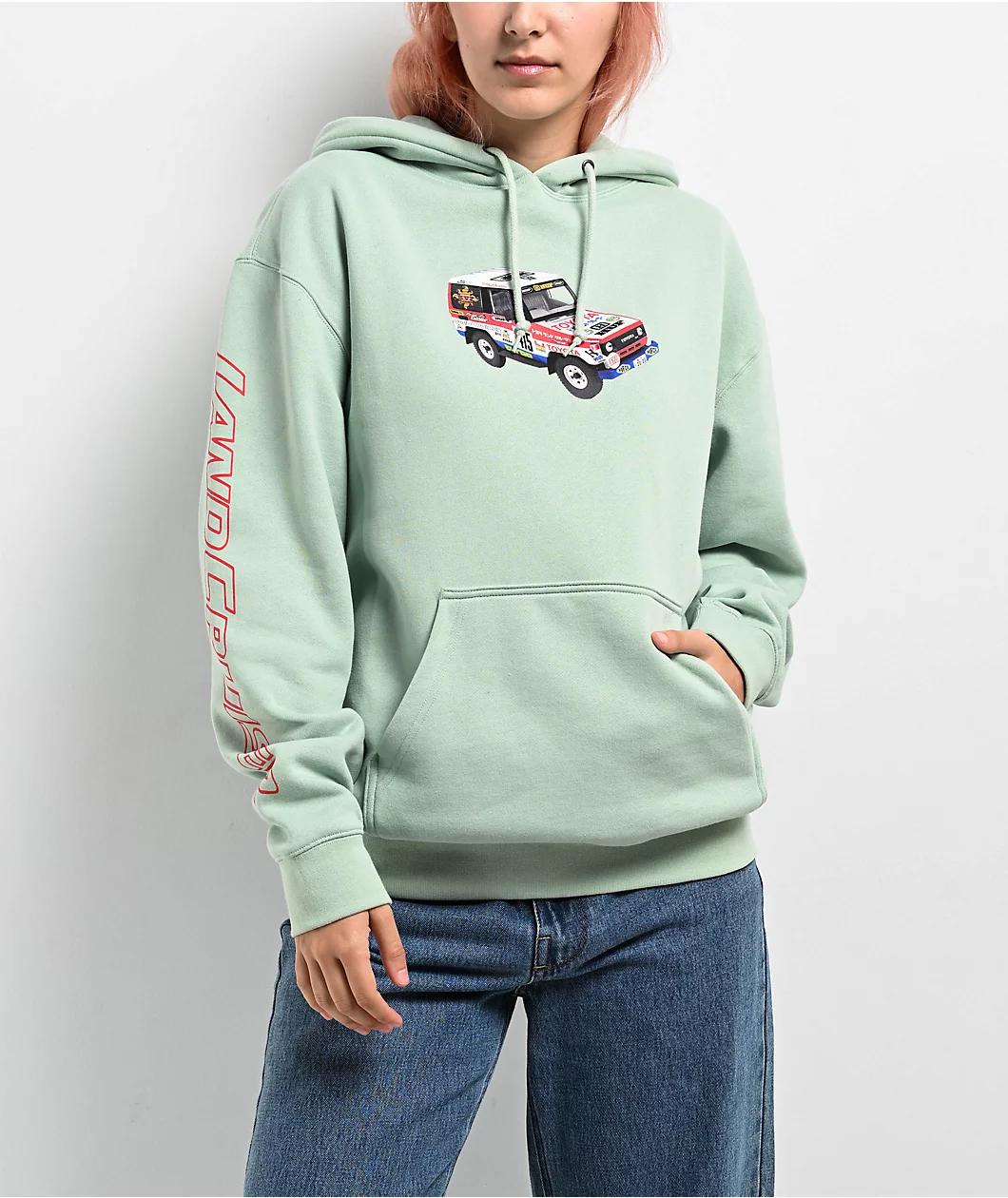 HUF x Land Cruiser Sahara Rally Mint Hoodie Product Image