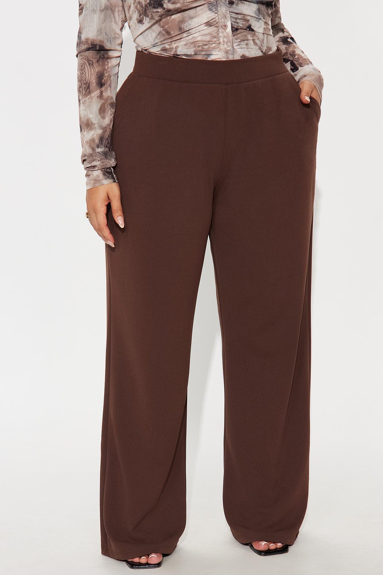 Celine Aria Wide Leg Pants - Chocolate Female Product Image