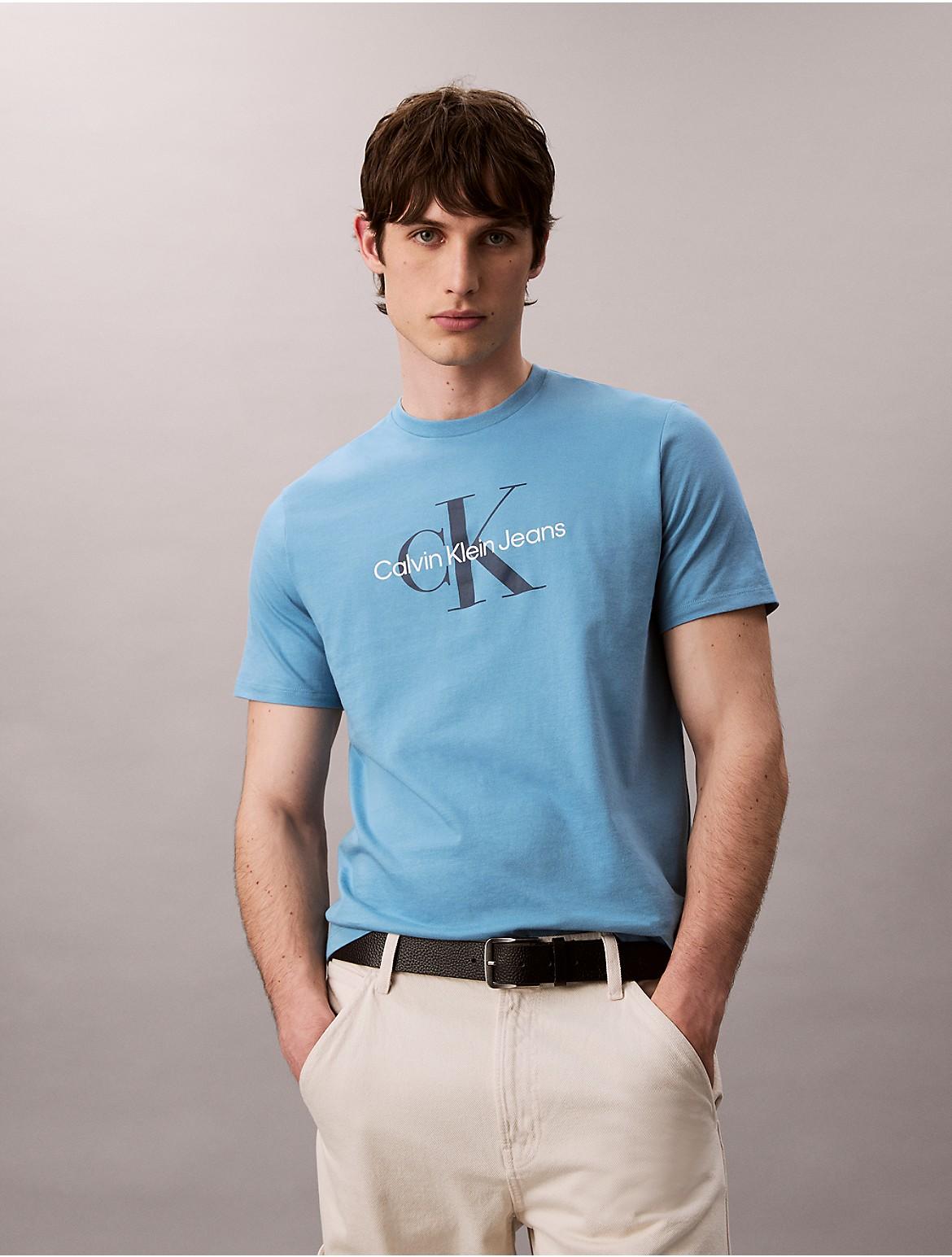 Calvin Klein Mens Monogram Logo Tee - Yellow Product Image