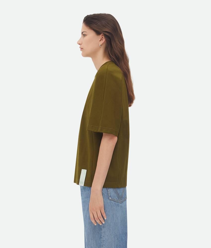 Women's Pima Cotton Jersey T-Shirt in Olive oil Product Image