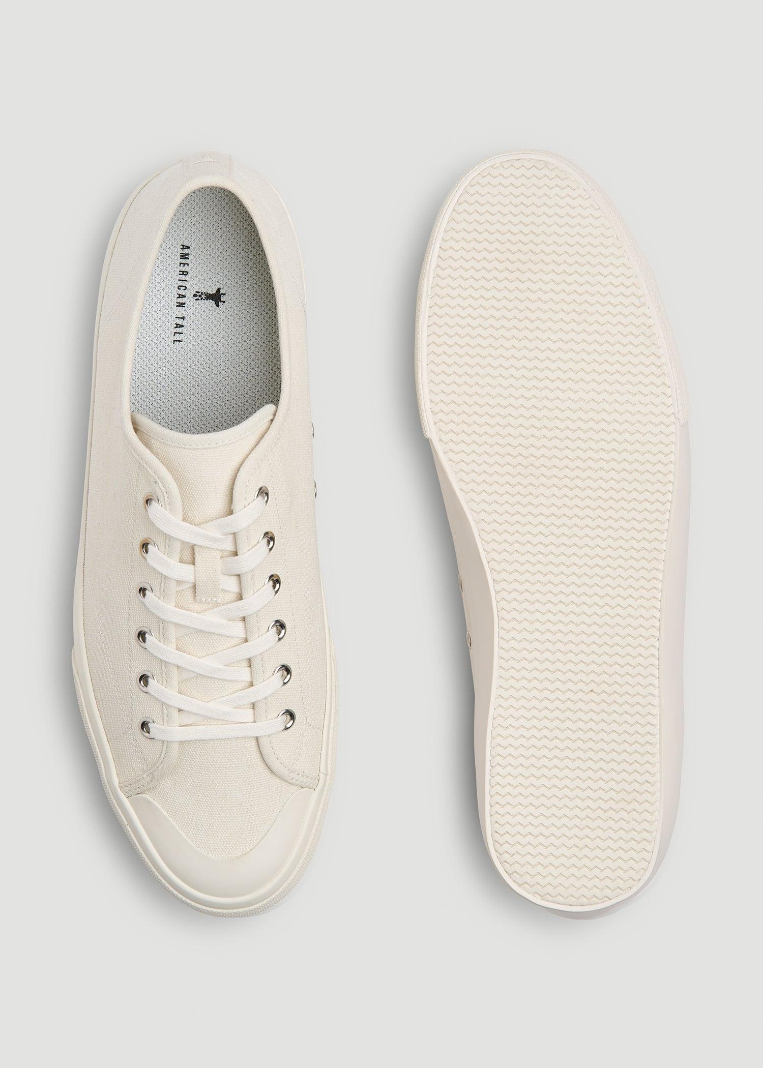 Vulcanized Sneaker for Tall Men in Ecru Male Product Image