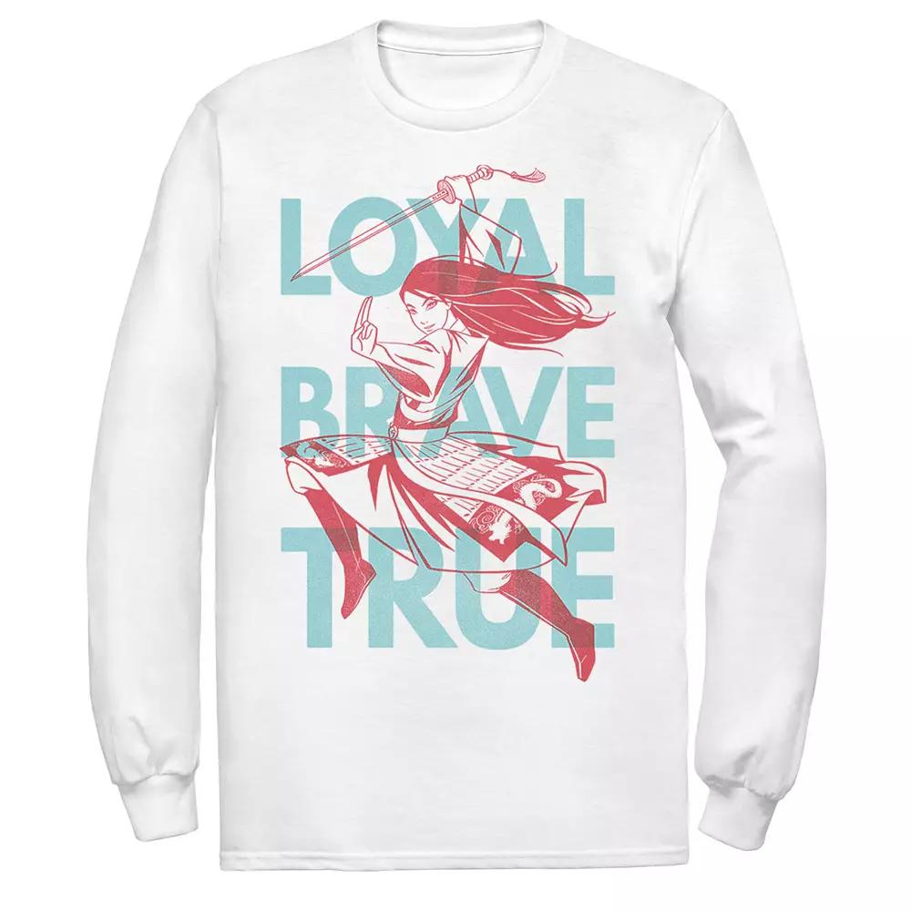 Men's Disney Mulan Live Action Loyal Brave True Text Overlay Tee,  Product Image