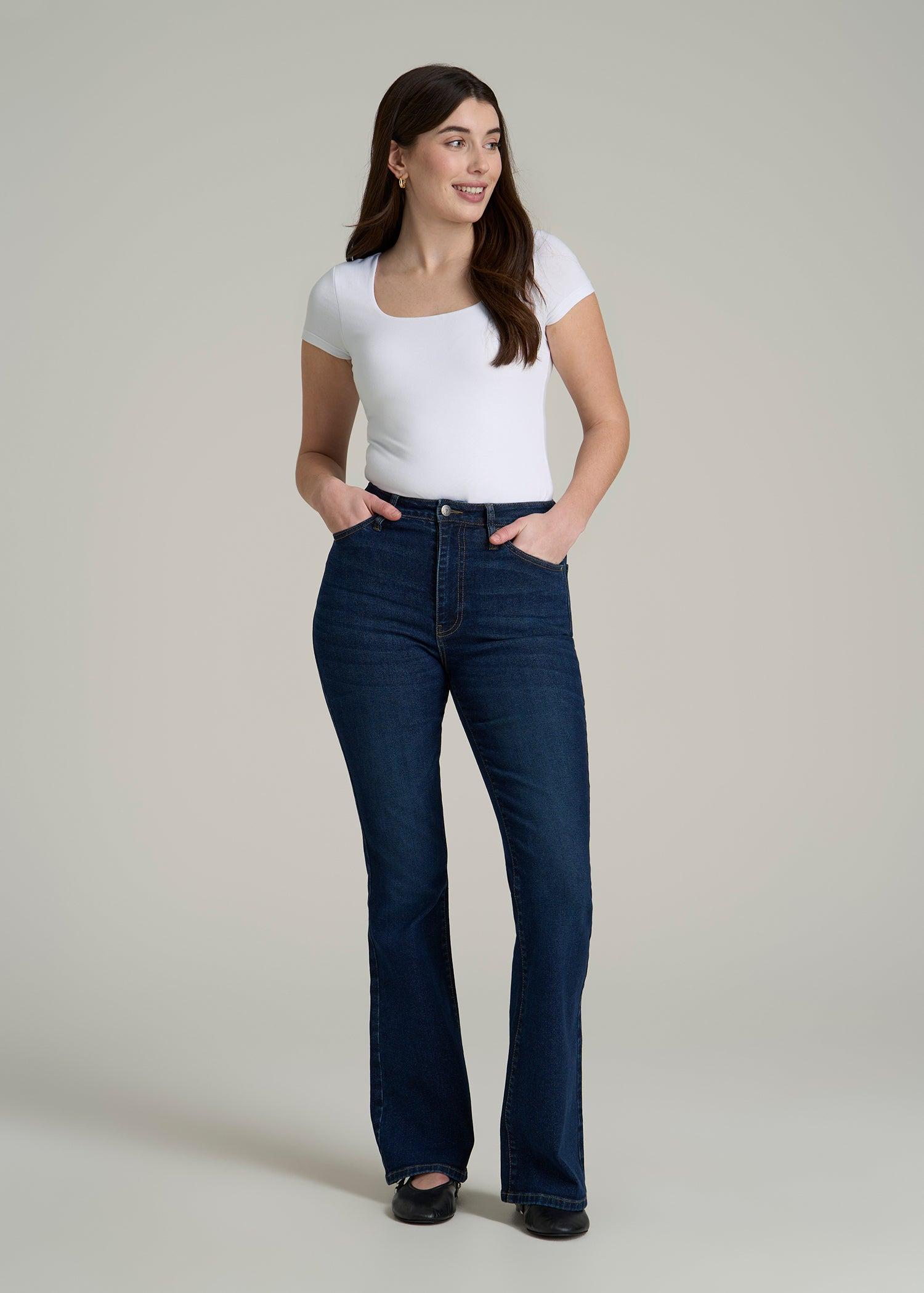 Cotton Blend Short Sleeve Square Neck Bodysuit for Tall Women in White Female Product Image