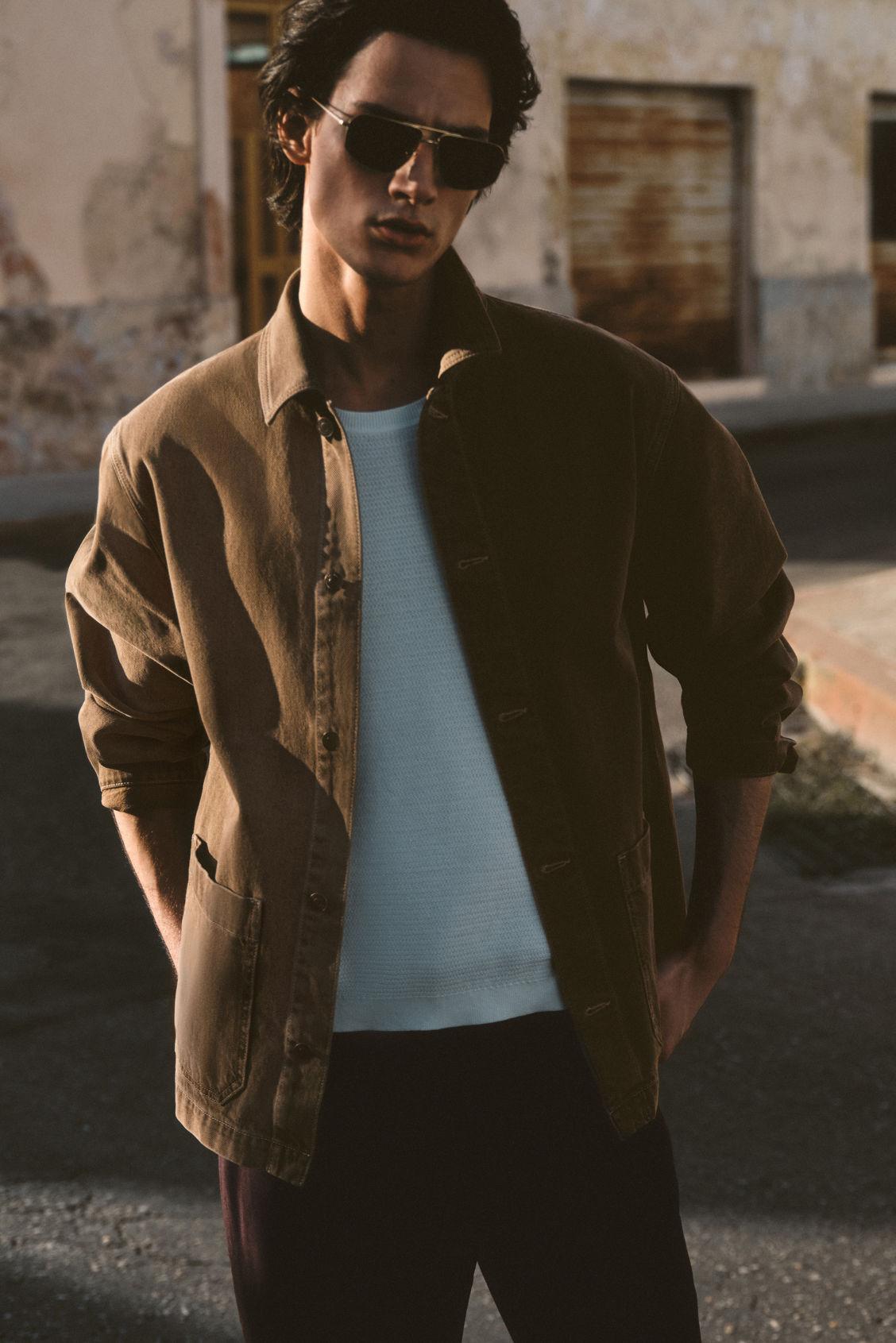 TEXTURED KNITTED COTTON TANK TOP Product Image