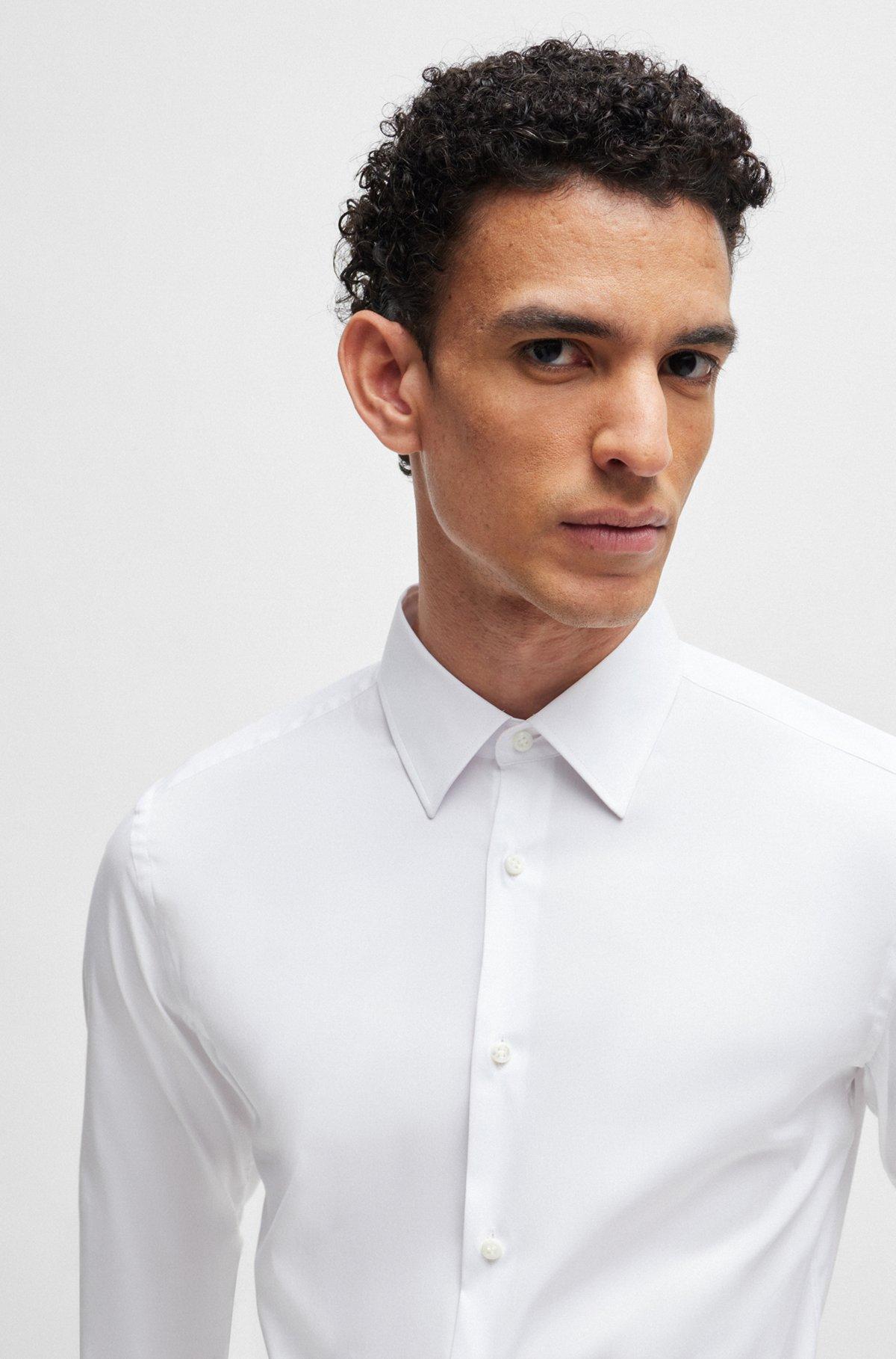 Slim-fit shirt in poplin with stretch Product Image