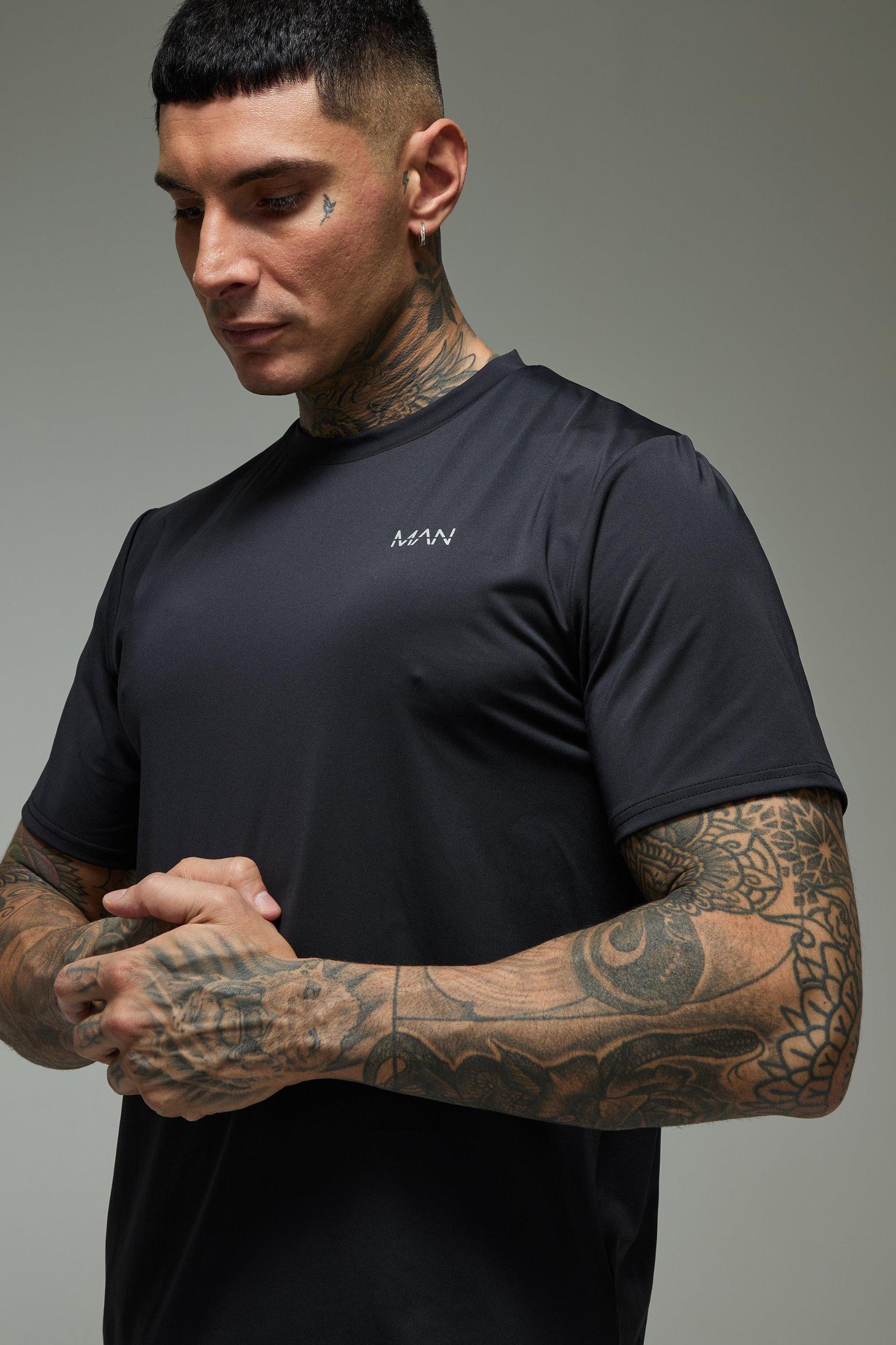 Tall Man Active Regular Fit Performance T-shirt | boohooMAN USA Product Image