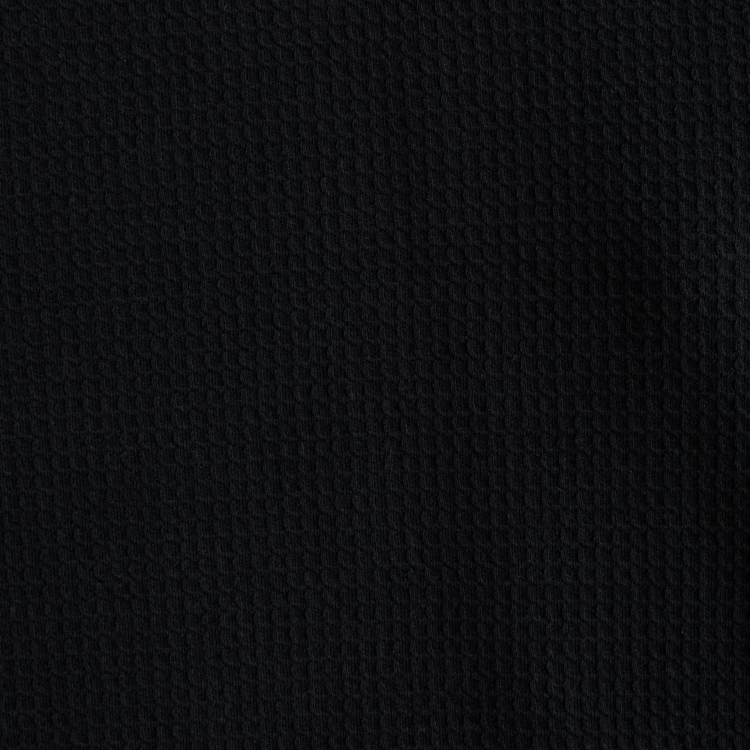 Long-Sleeve Grid Waffle Cropped Tee Product Image