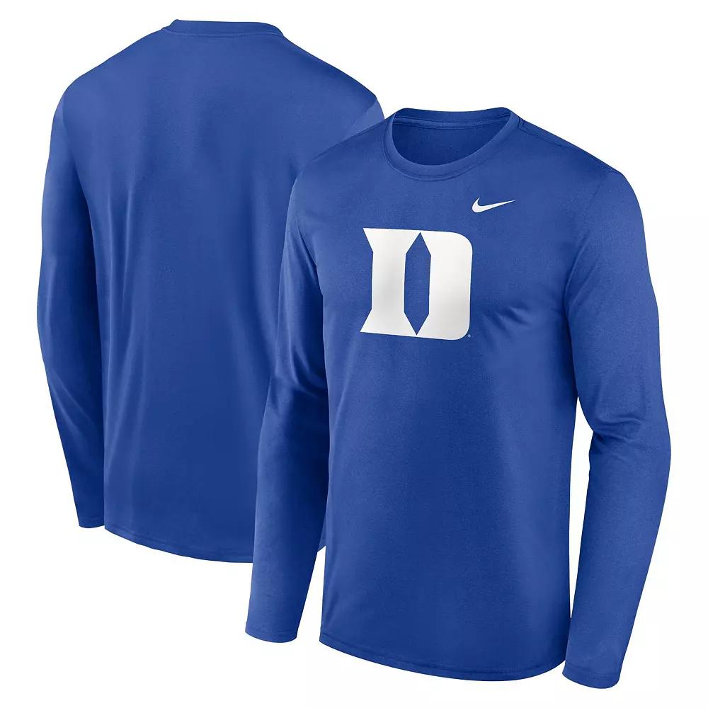 Men's Nike Royal Duke Blue Devils Primetime Primary Legend Long Sleeve T-Shirt,  Product Image