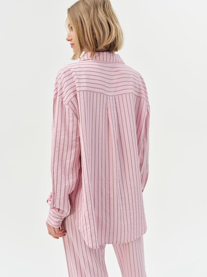Mindy Button-Down Shirt — Pink Product Image