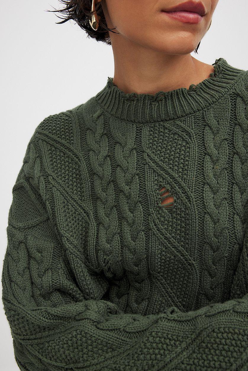 Cable Knitted Oversized Sweater Product Image