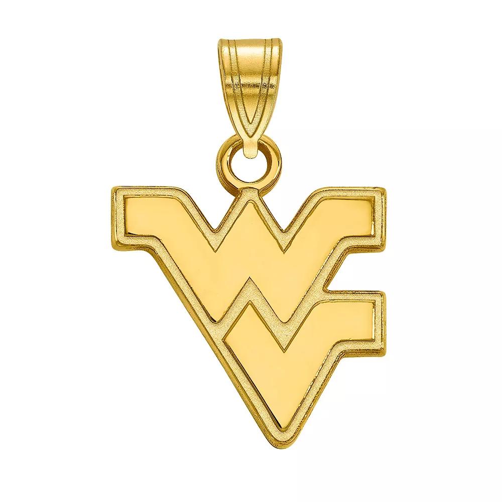 LogoArt 14K Gold Plated West Virginia Mountaineers Small Pendant, Women's, Size: 19 mm Product Image