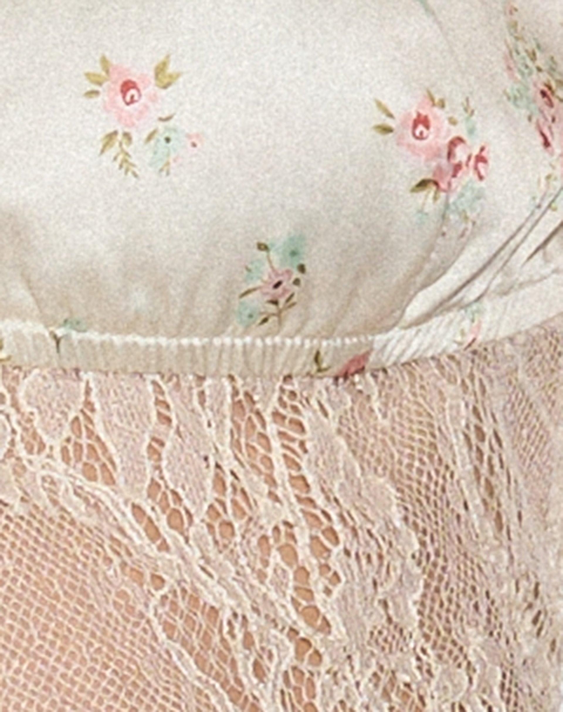 Sahira Lace Cami Top in Satin Vintage Rose Garland Female Product Image