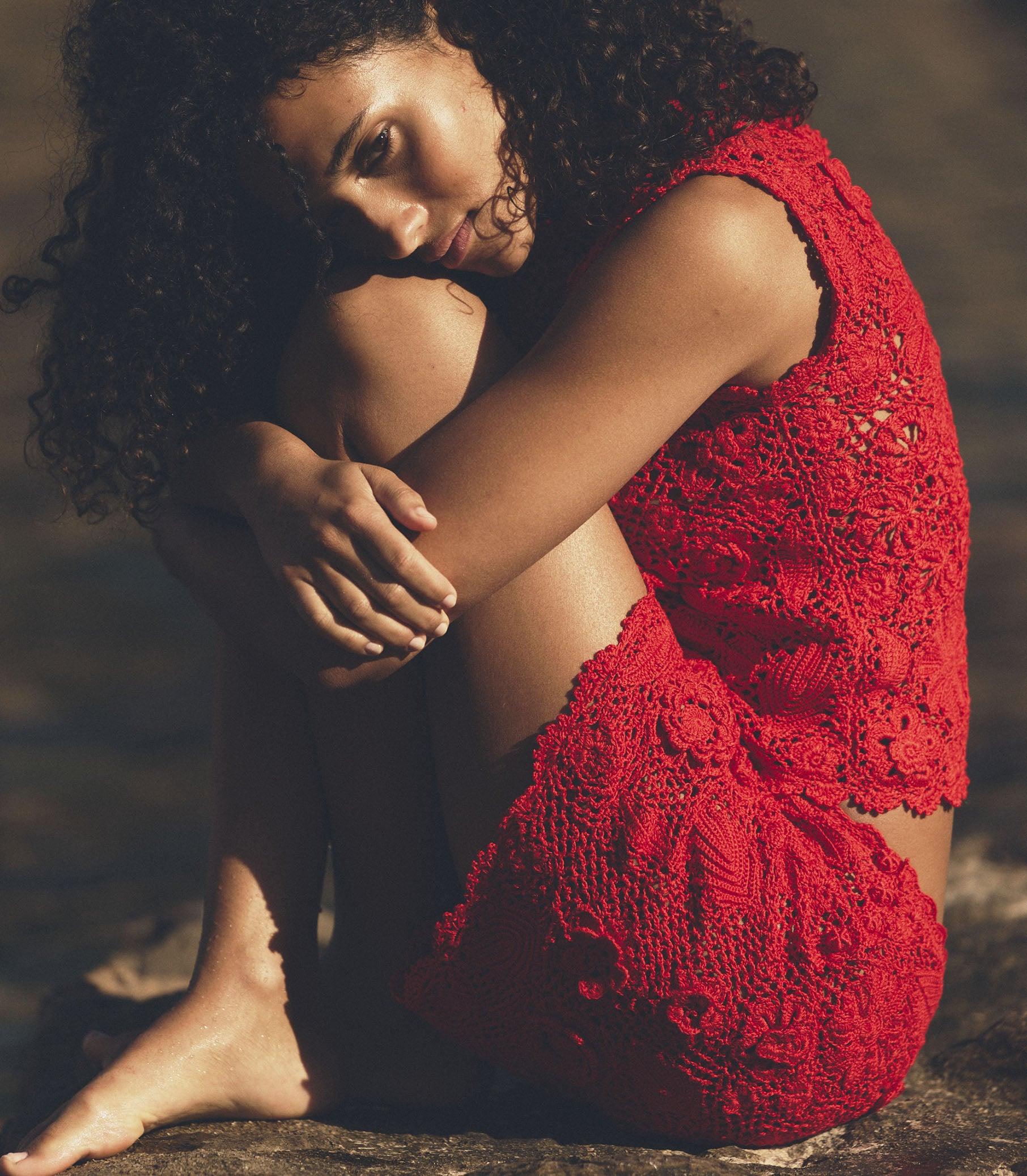 MARITZA SKIRT -- CARMINE Product Image