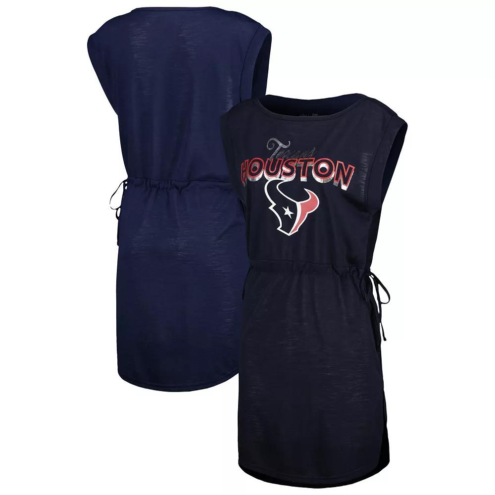 Women's G-III 4Her by Carl Banks Navy Houston Texans G.O.A.T. Swimsuit Cover-Up, Size: 2XL, Blue Product Image