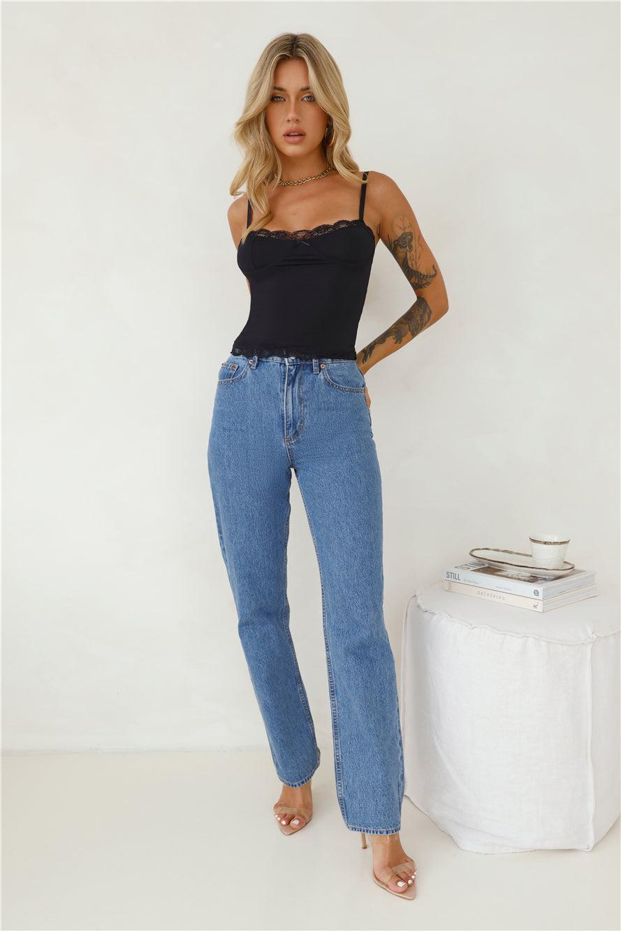 LIONESS Top Model Cami Onyx Product Image