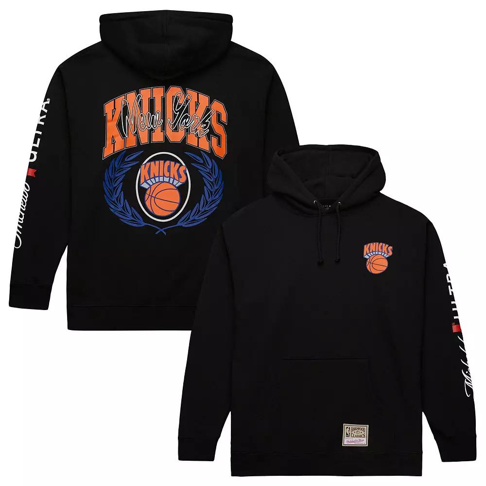 Men's Mitchell & Ness Black New York Knicks NBA x Michelob Ultra Swish & Sip Pullover Hoodie, Size: Medium Product Image