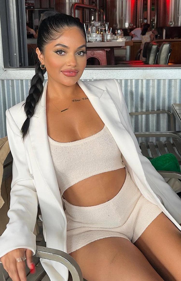 Orlando Beige Knit Playsuit Product Image