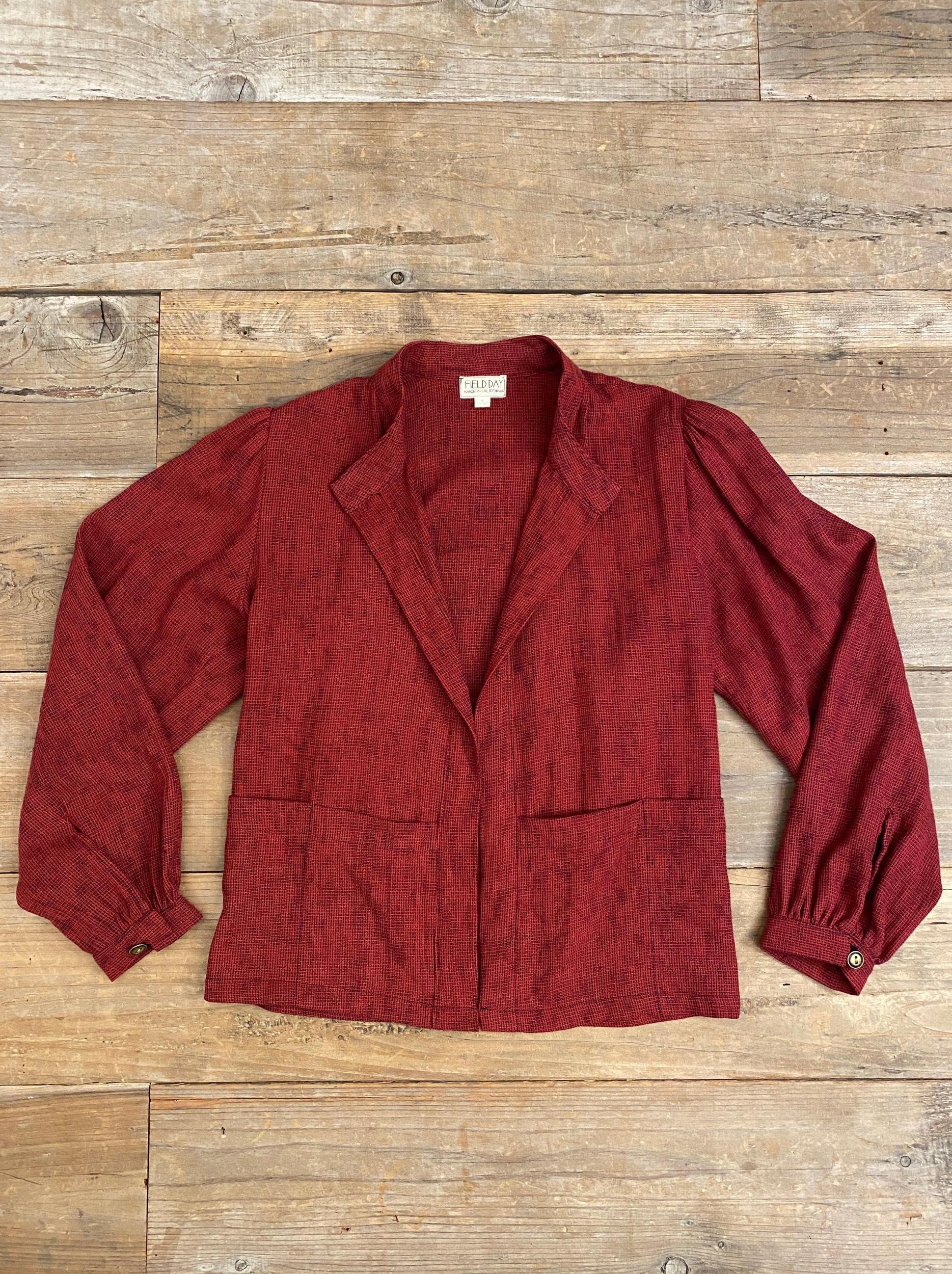 Jane Jacket in Ruby Checker Product Image