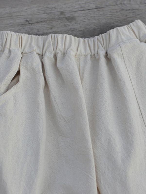 Simple High Waisted Solid Color Wide Leg Pants Product Image