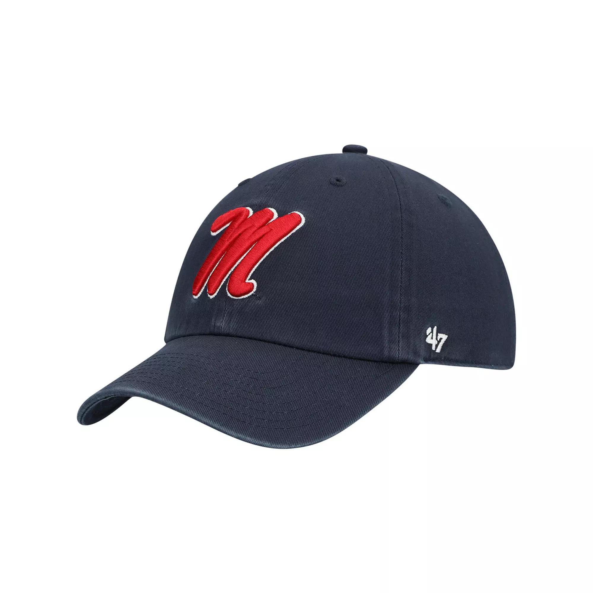 Men's '47 Navy Ole Miss Rebels Clean Up Adjustable Hat, Blue Product Image