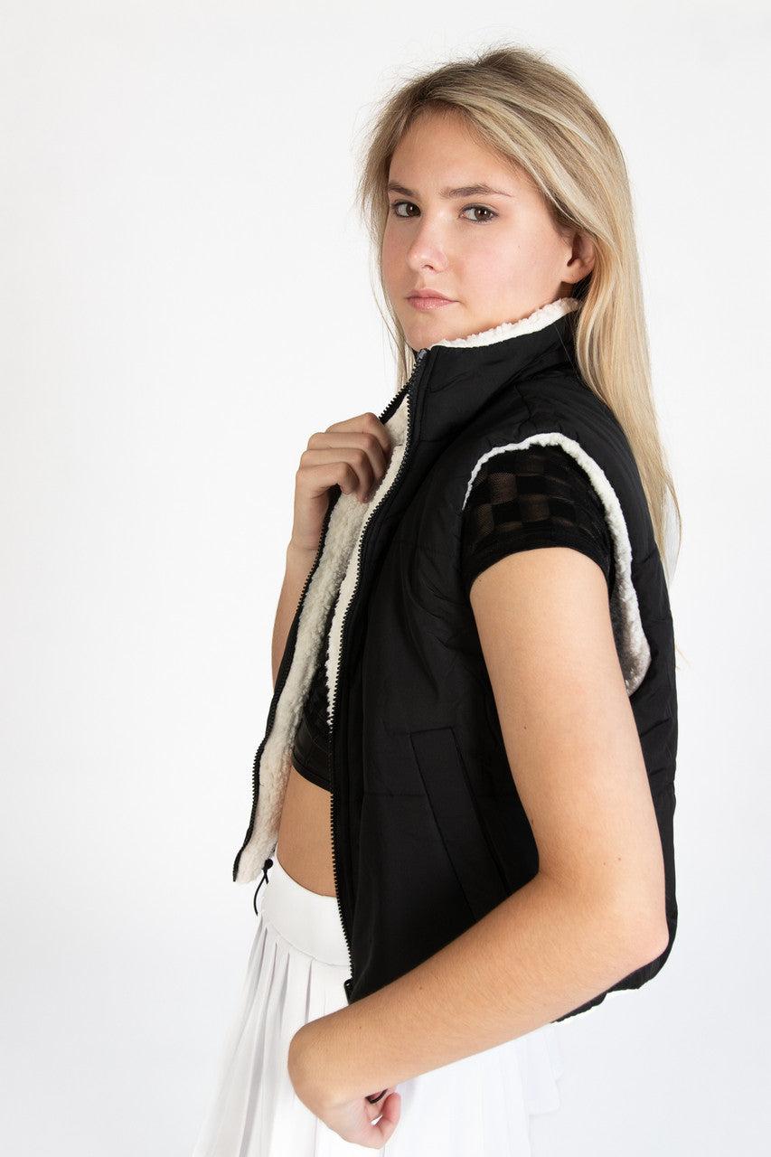 Reversible Sherpa Puffer Vest Product Image