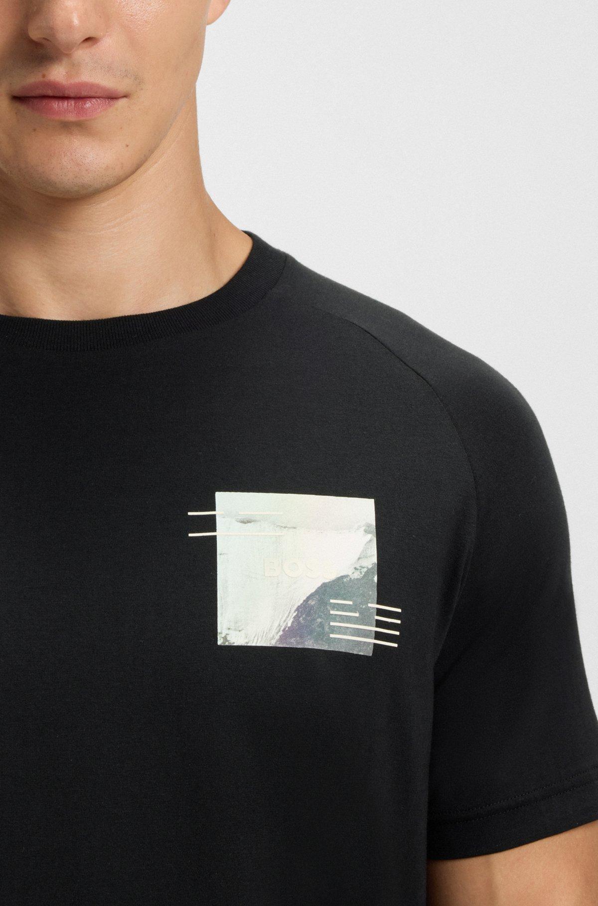 Relaxed-fit T-shirt with decorative reflective accents Product Image