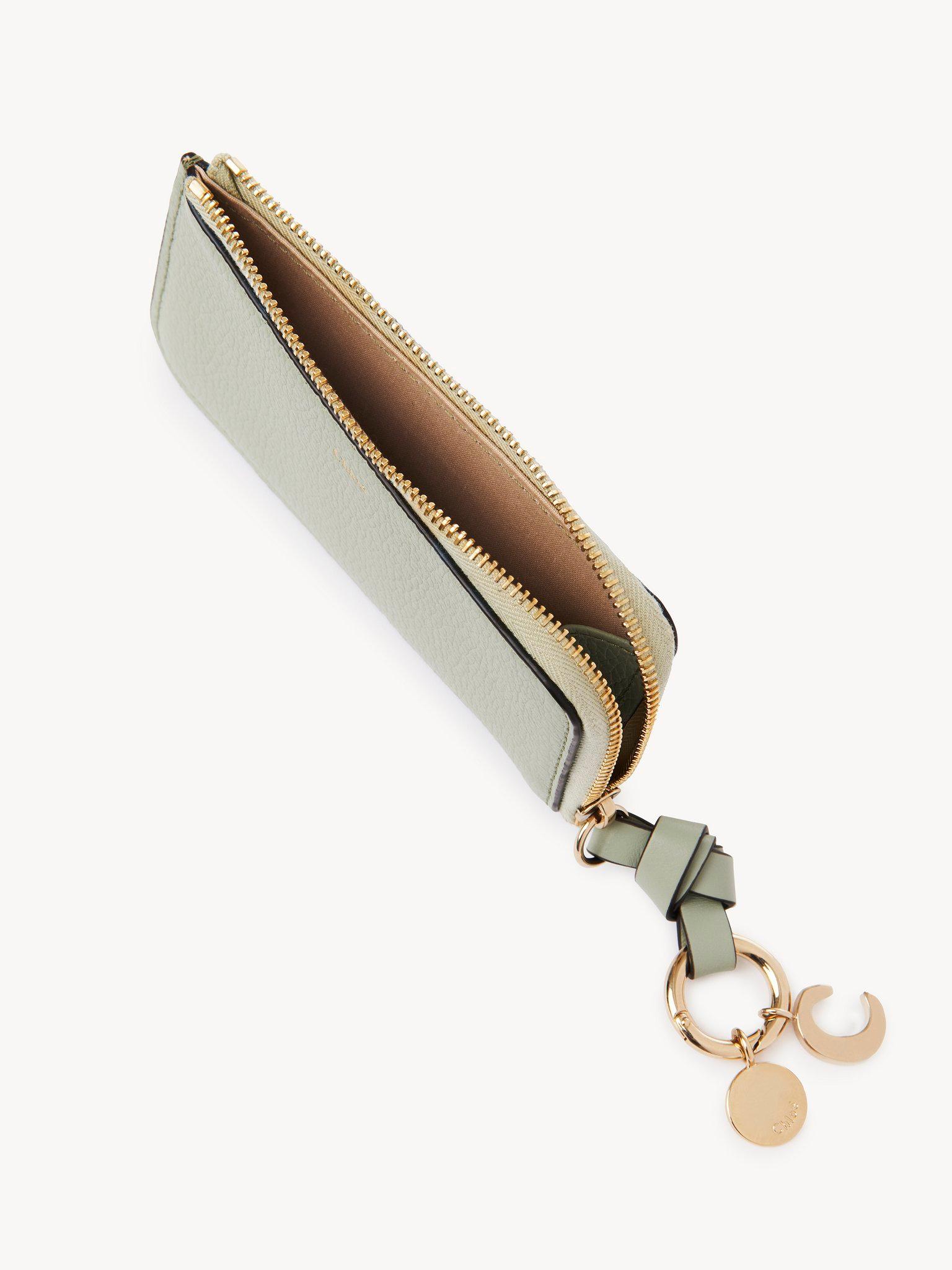 Alphabet wallet in grained leather Product Image