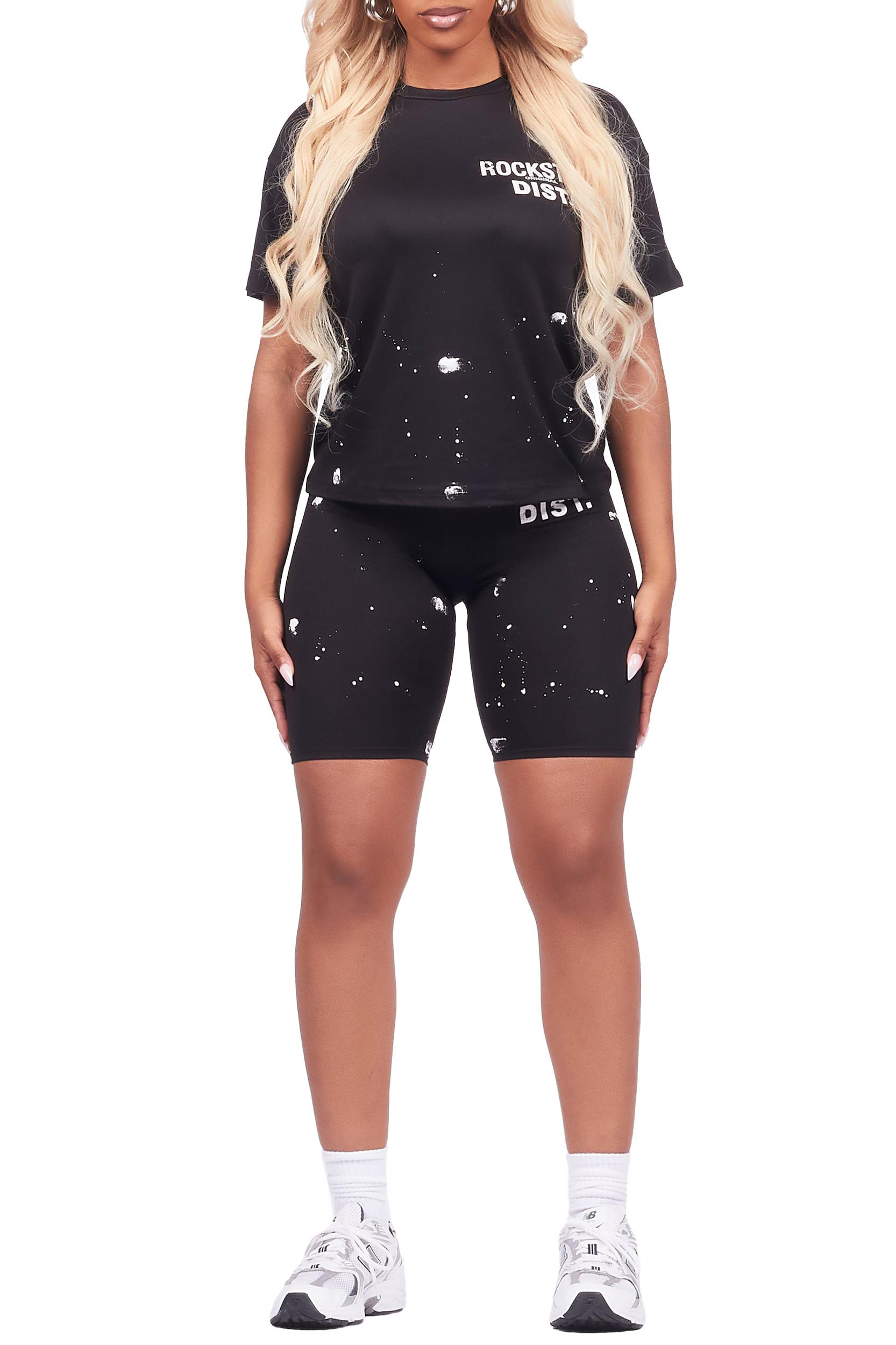 Kiah Black T-Shirt Bike Short Set Female Product Image