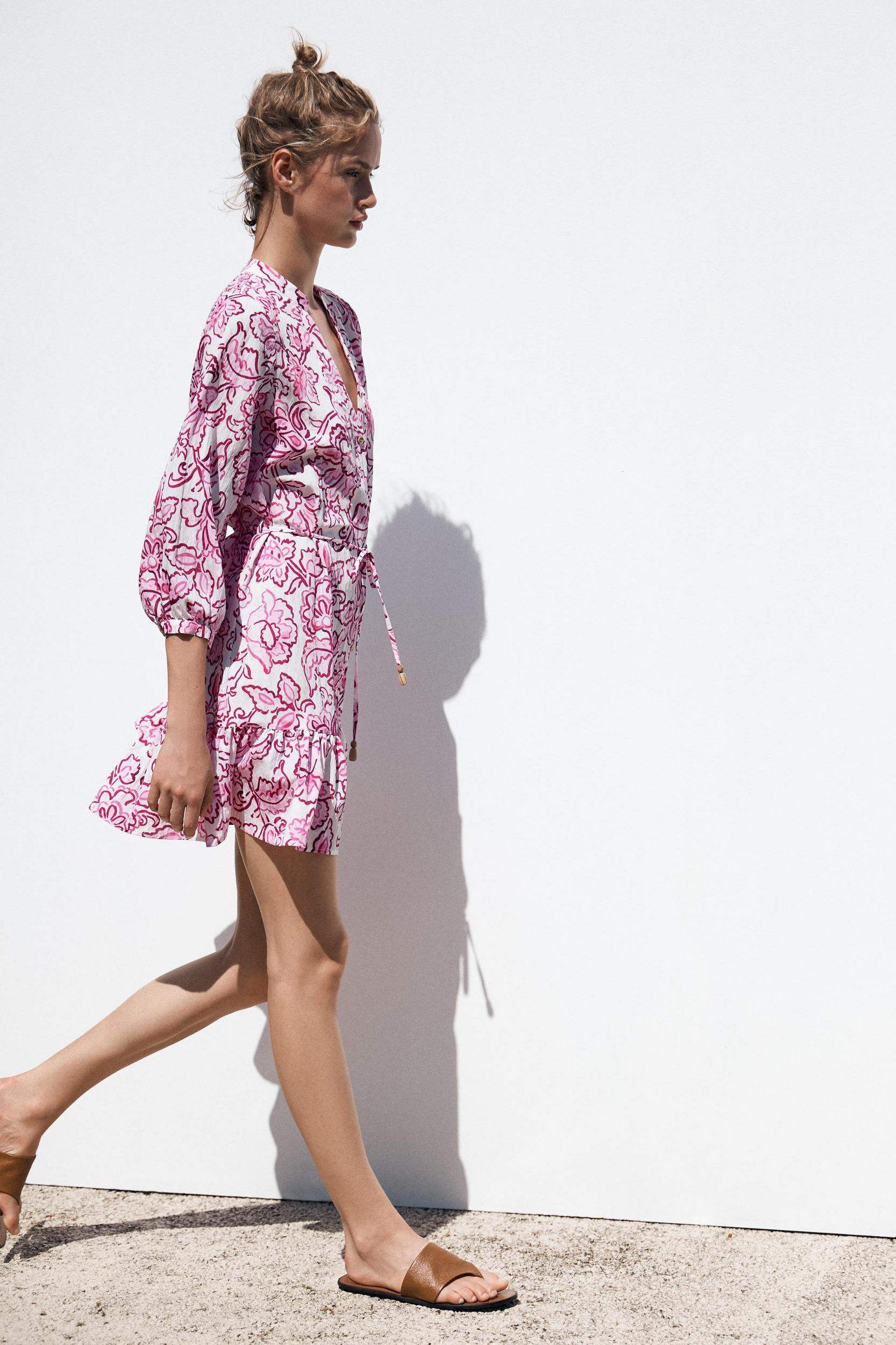 FLORAL PRINT MINI DRESS Product Image