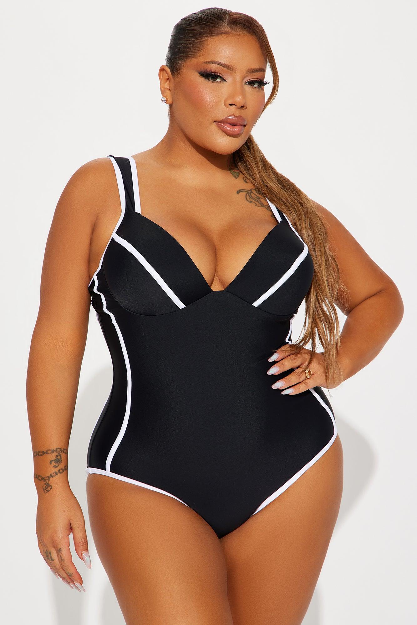 London 1 Piece Swimsuit - Black/White Product Image