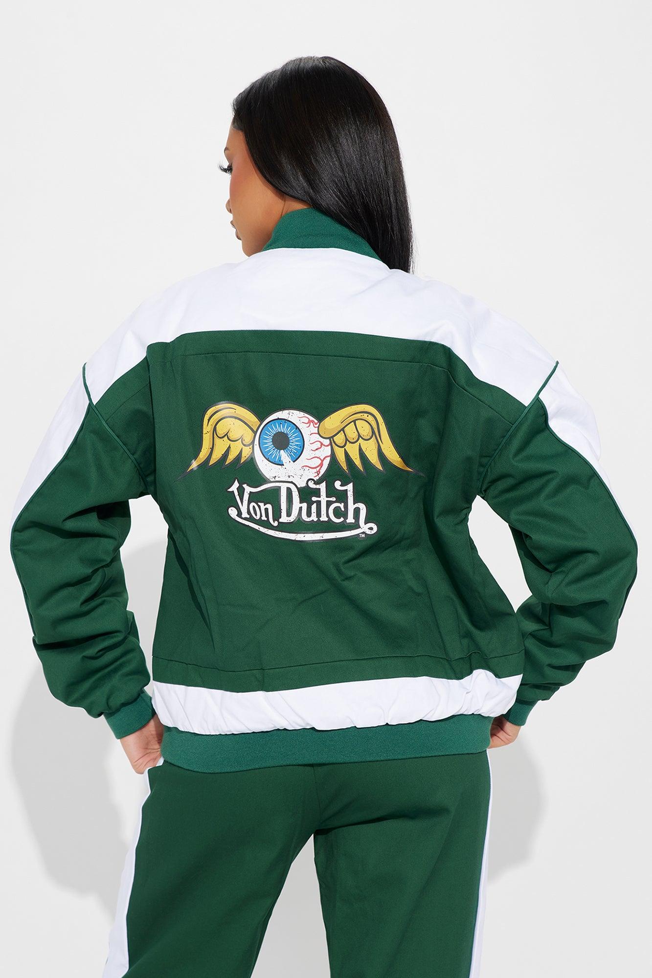 Von Dutch Bomber Jacket - Hunter Green Product Image