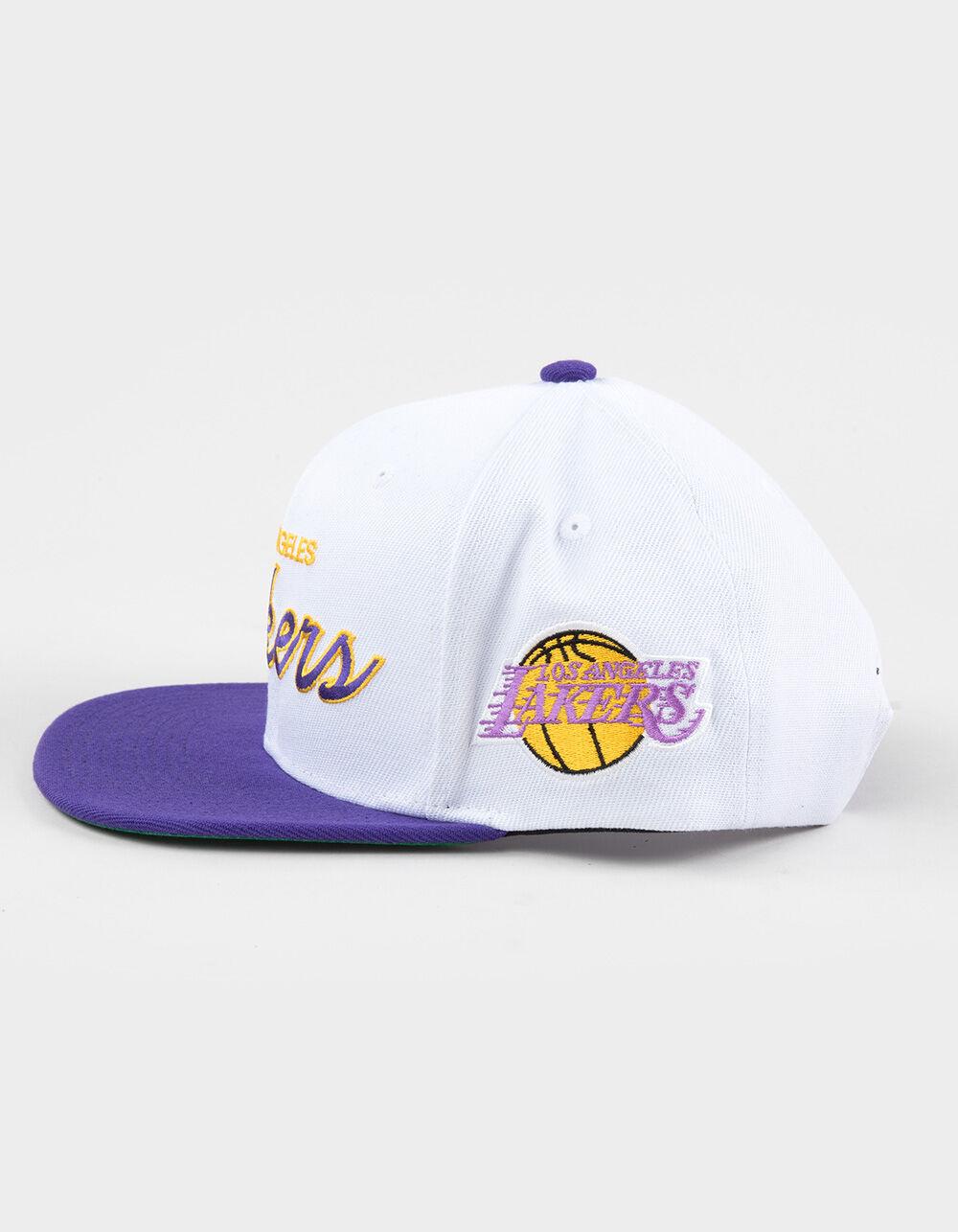 MITCHELL & NESS Los Angeles Lakers 94 Draft Snapback Hat - WHITE Product Image