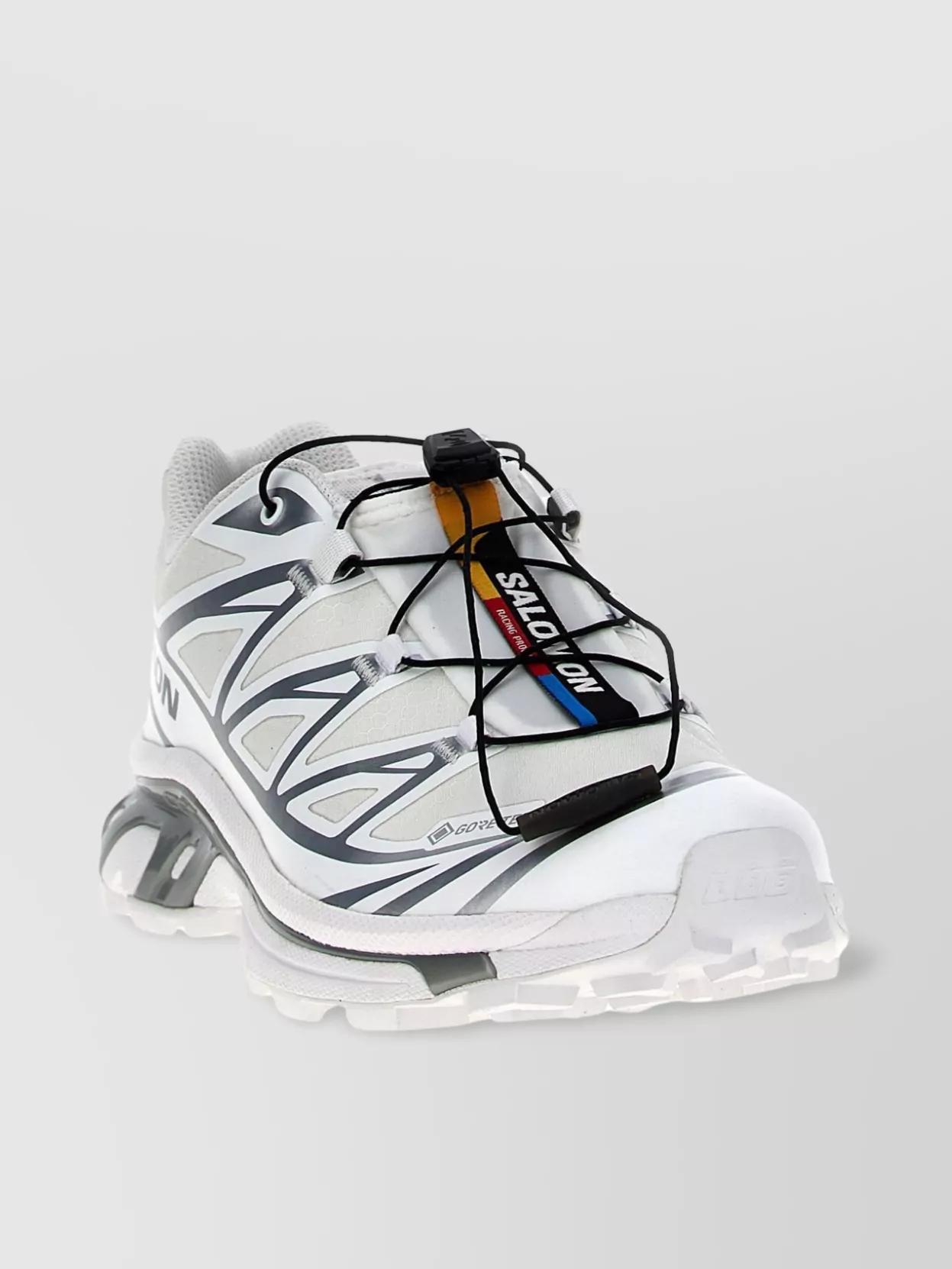 SALOMON Mens White White Silver Xt-6 Gtx Quick-lace Mesh Low-top Trainers Product Image