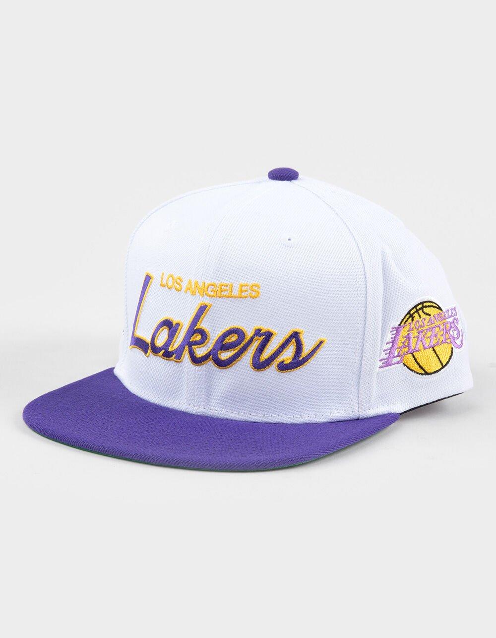 MITCHELL & NESS Los Angeles Lakers 94 Draft Snapback Hat - WHITE Product Image