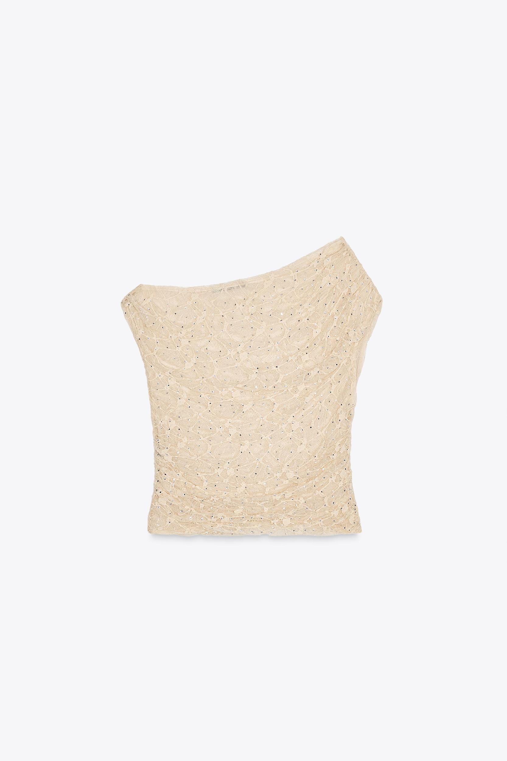 DRAPED LACE RHINESTONE SKIRT Product Image