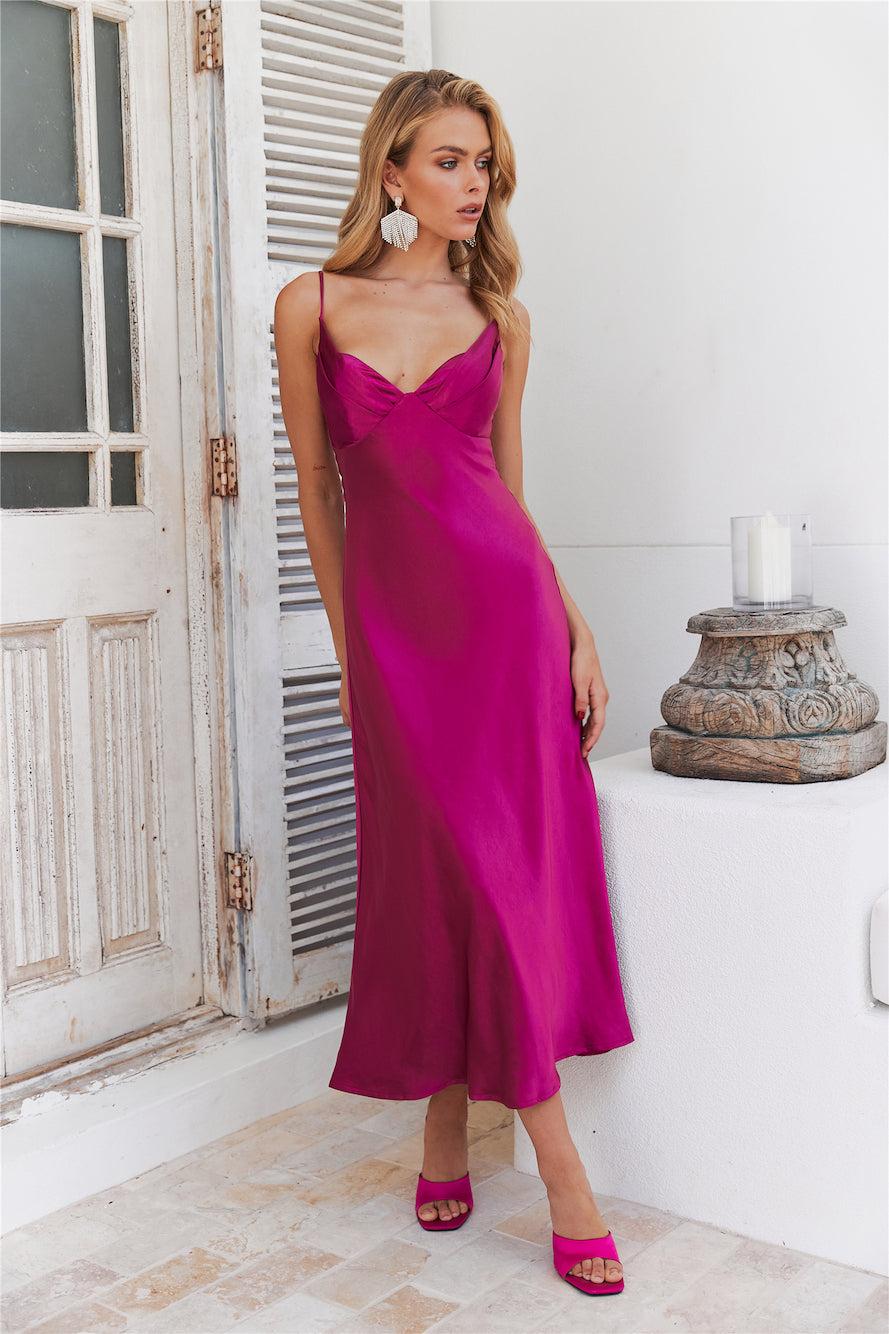 Lovely Escape Maxi Dress Fuchsia Product Image