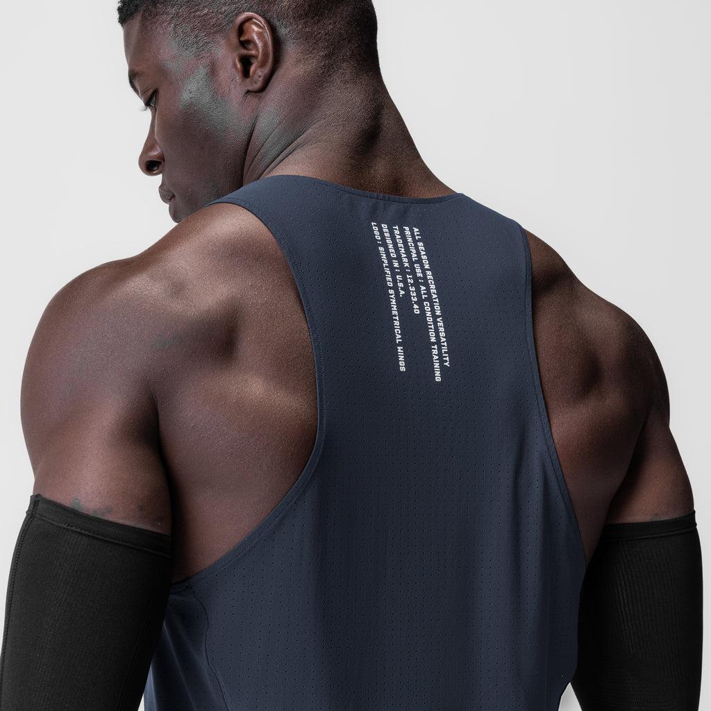 0949. Laser-Vent™ Singlet Tank - Navy Product Image
