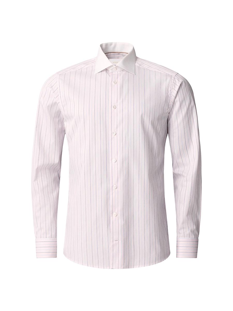 Mens Contemporary-Fit Elevated Striped Button-Front Shirt Product Image