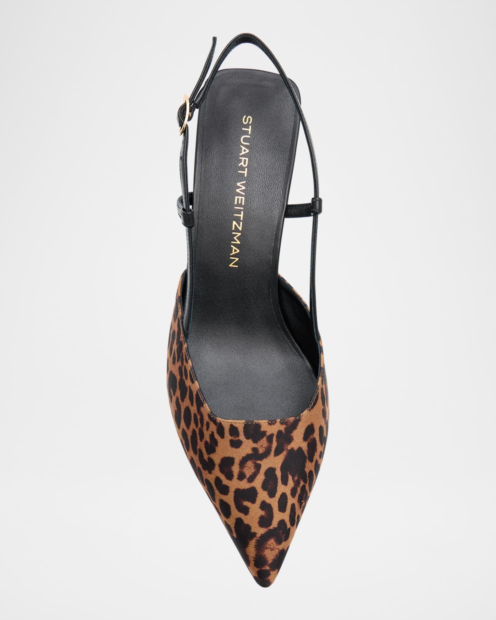 Vinnie Leopard Kitten Slingback Pumps Product Image