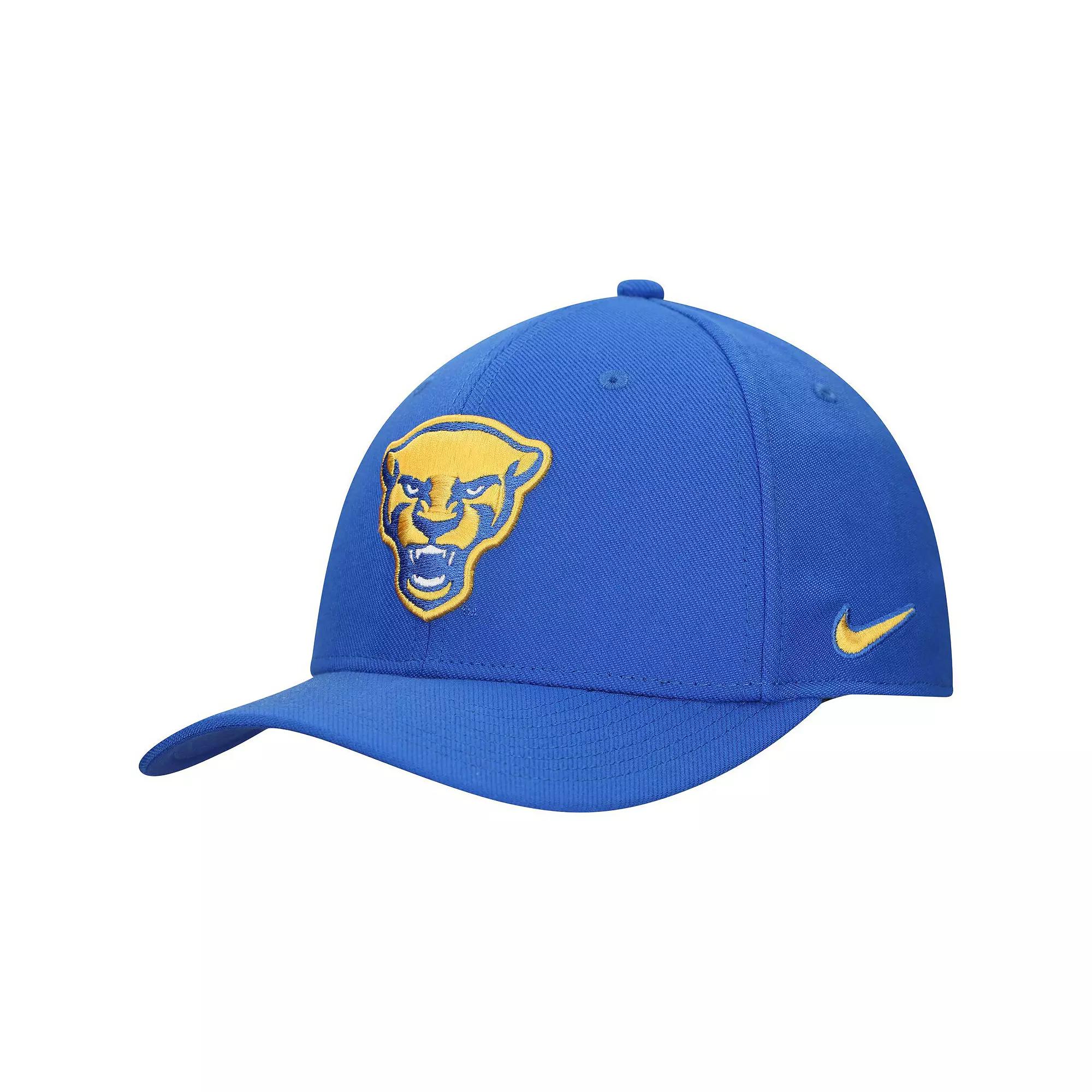 Men's Nike Royal Pitt Panthers 2024 Sideline Rise Swoosh Flex Hat,  Product Image
