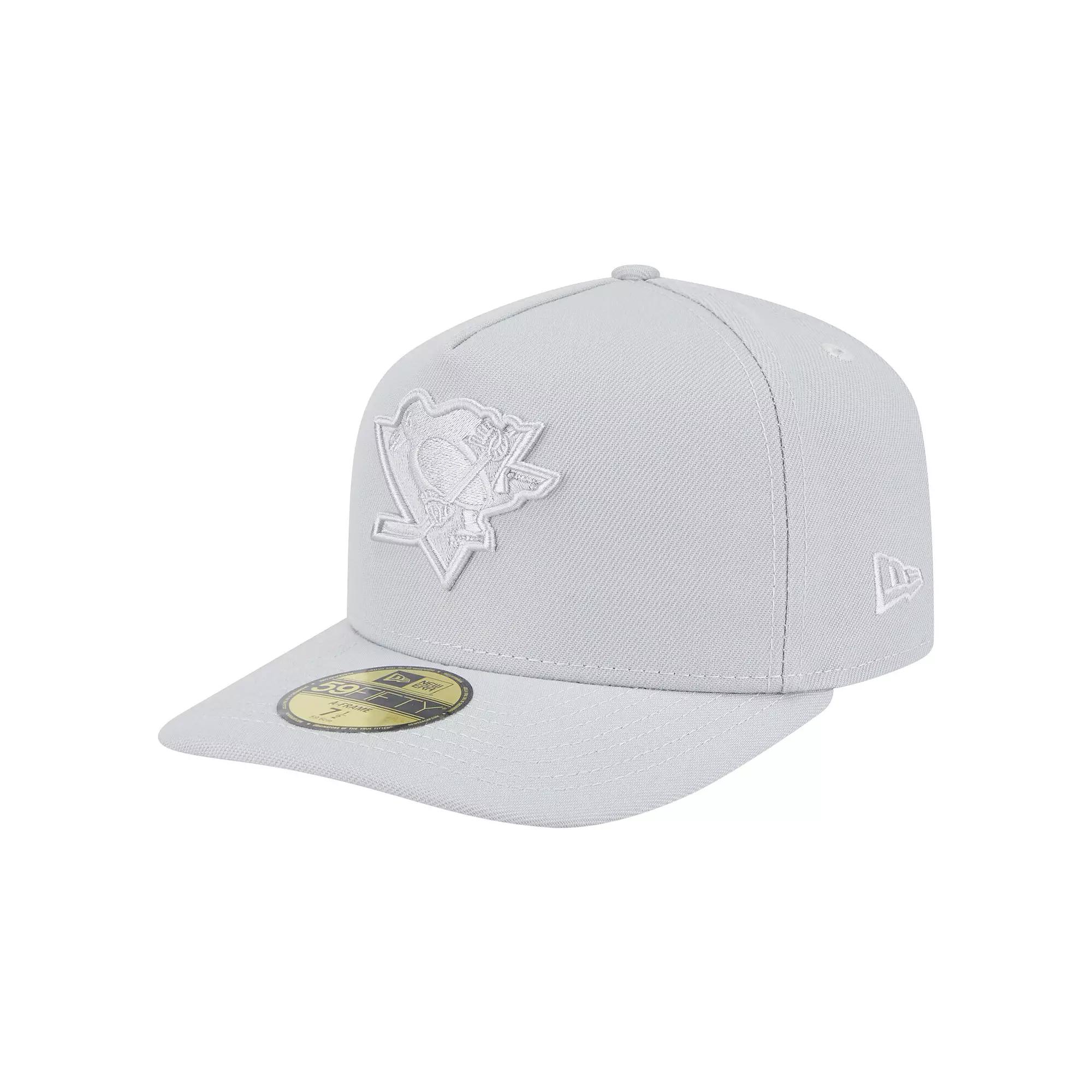 Men's New Era Gray Pittsburgh Penguins Color Pack A-Frame 59FIFTY Fitted Hat,  Product Image