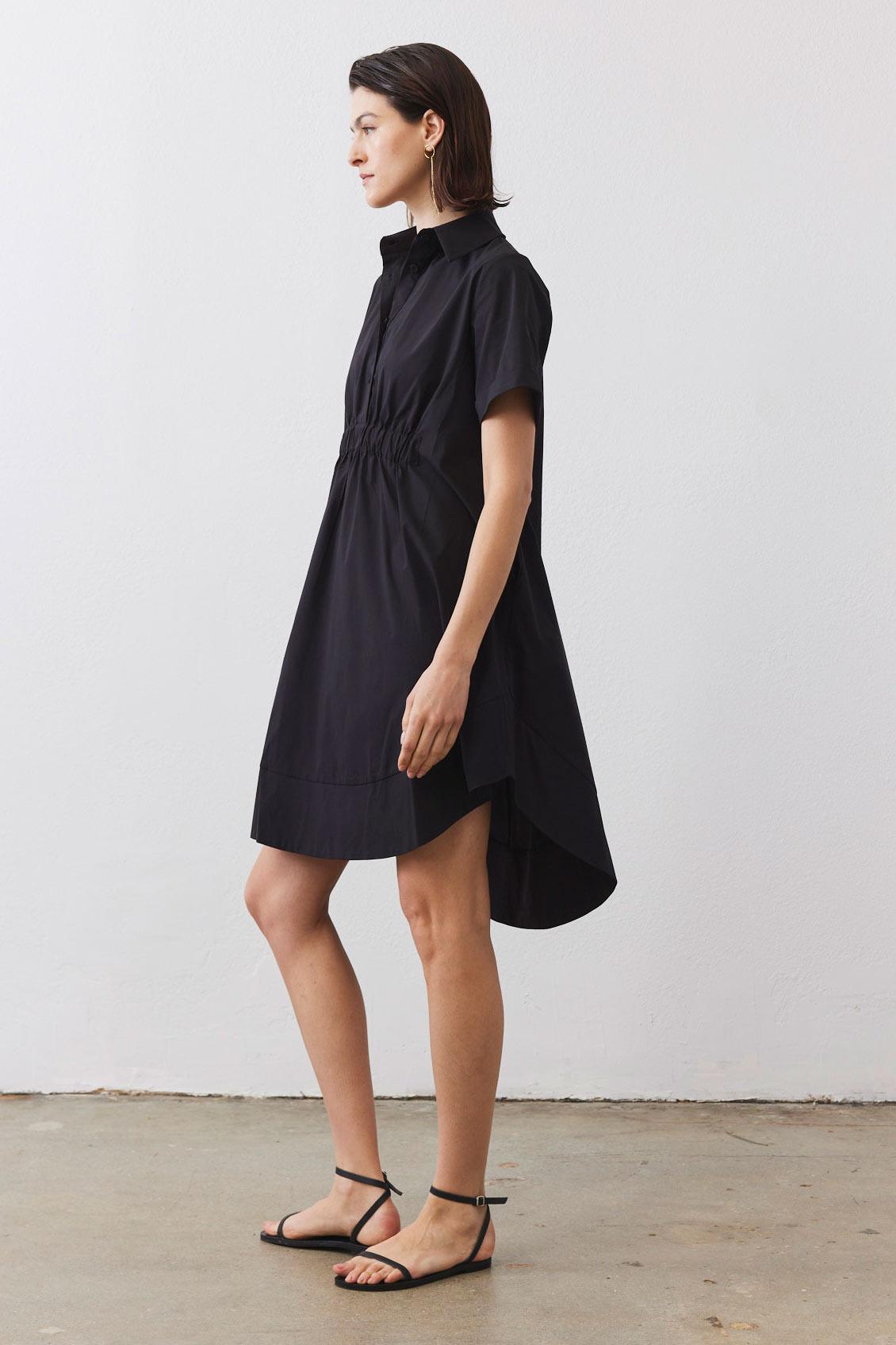 Oversized Pinch Waist Poplin Dress Product Image
