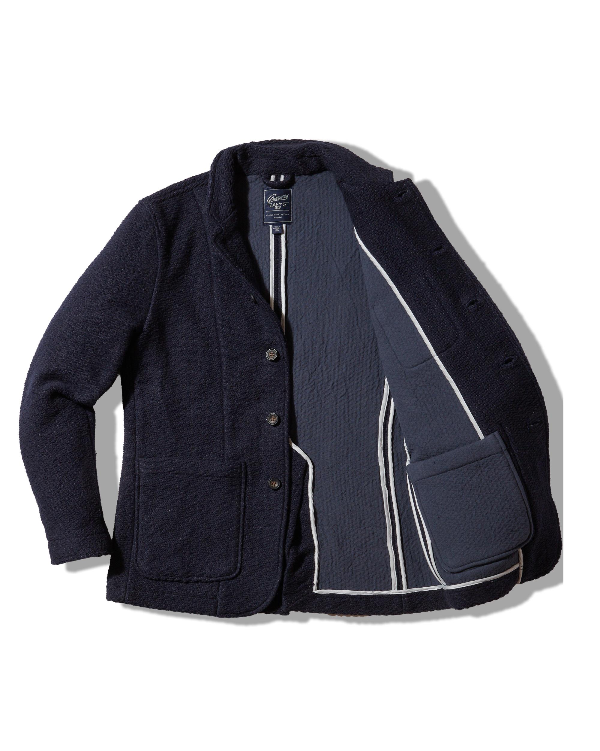 Rope Weave Artisanal Jacket - Navy Product Image