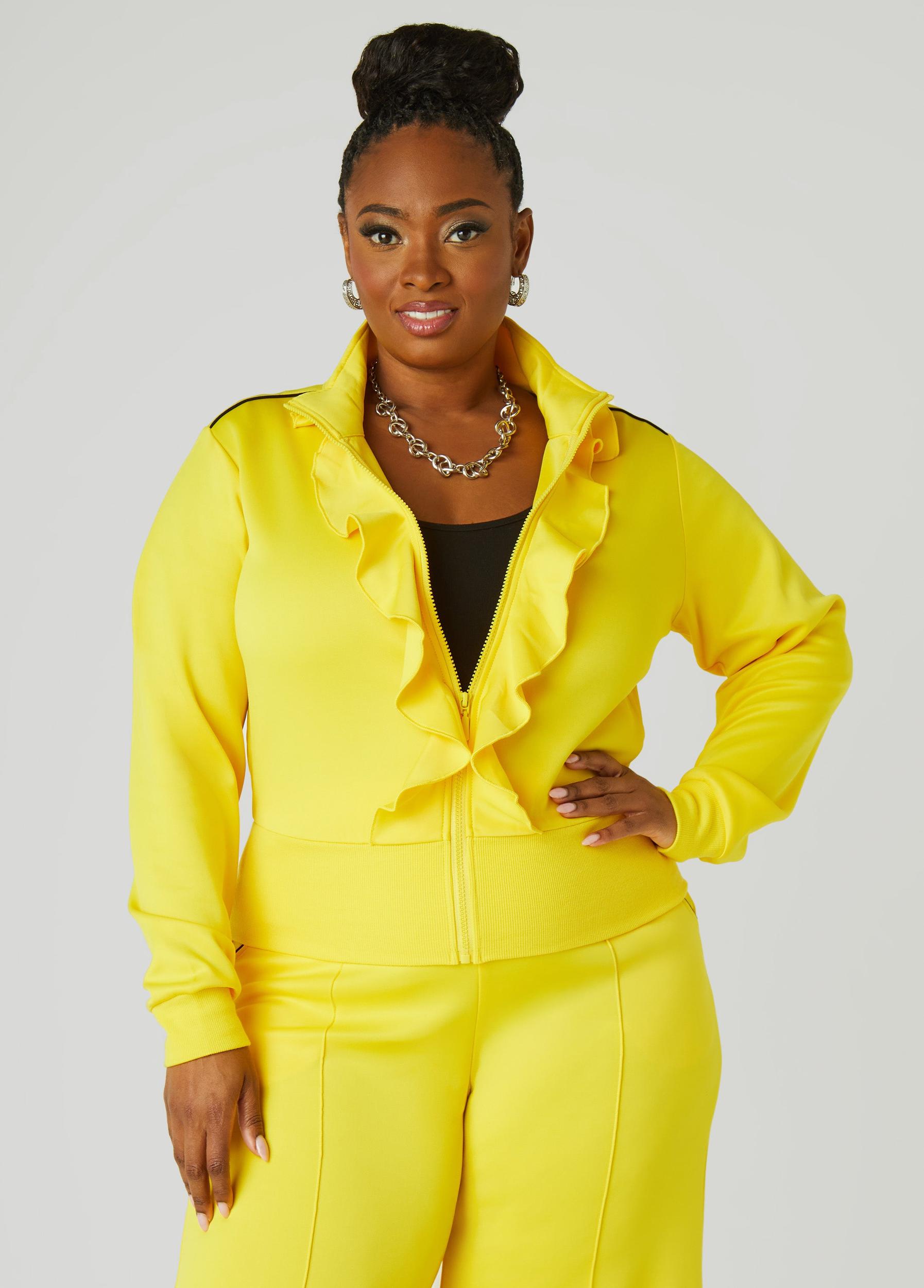 Ruffle Trimmed Track Jacket Product Image