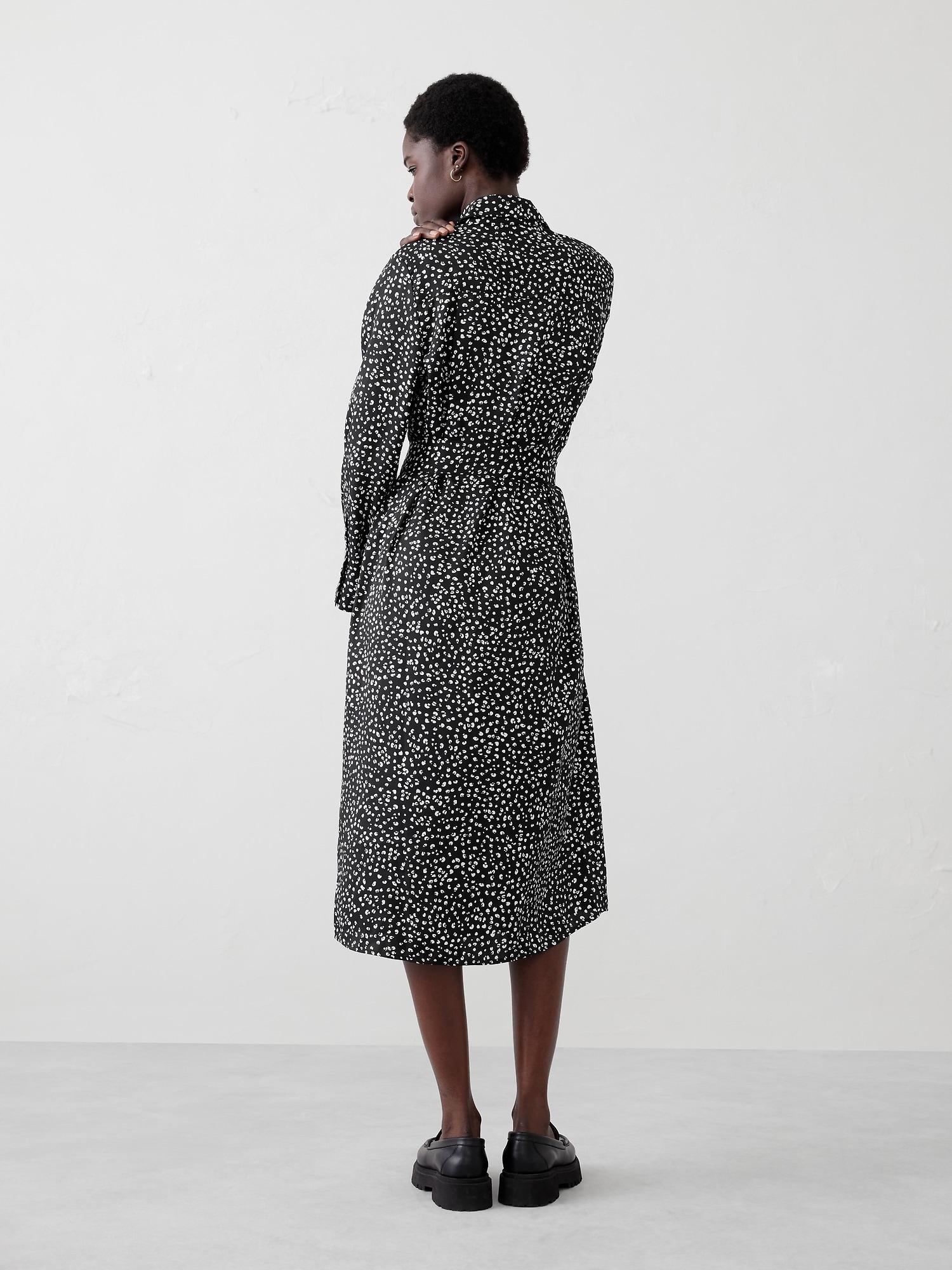 Tie-Waist Midi Shirtdress Product Image