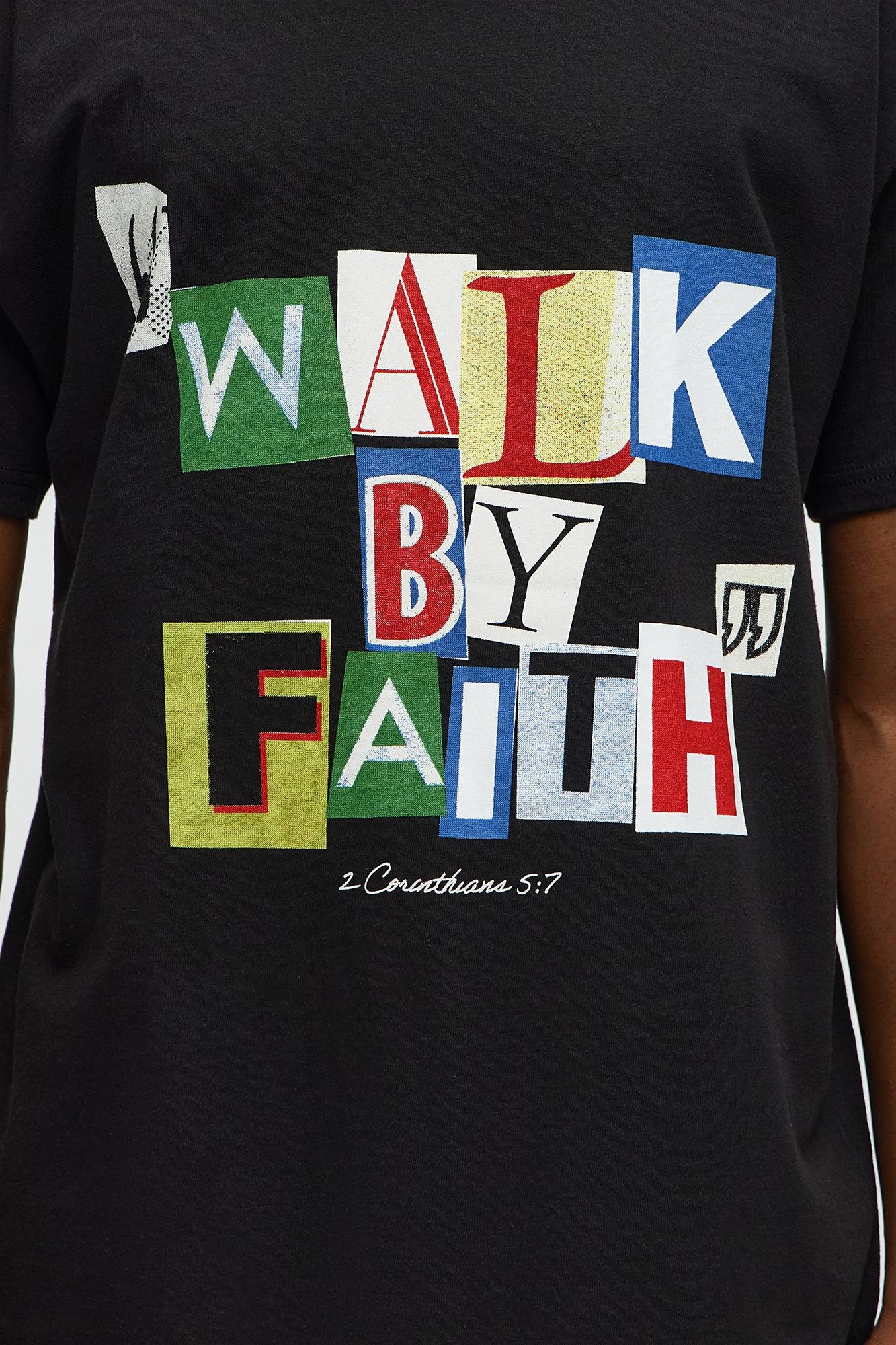 Walk By Faith Short Sleeve Tee - Black Male Product Image