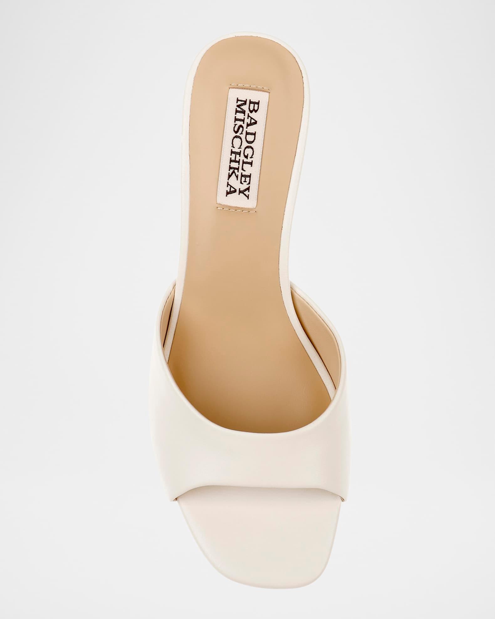 Draya Leather Kitten-Heel Mules Product Image