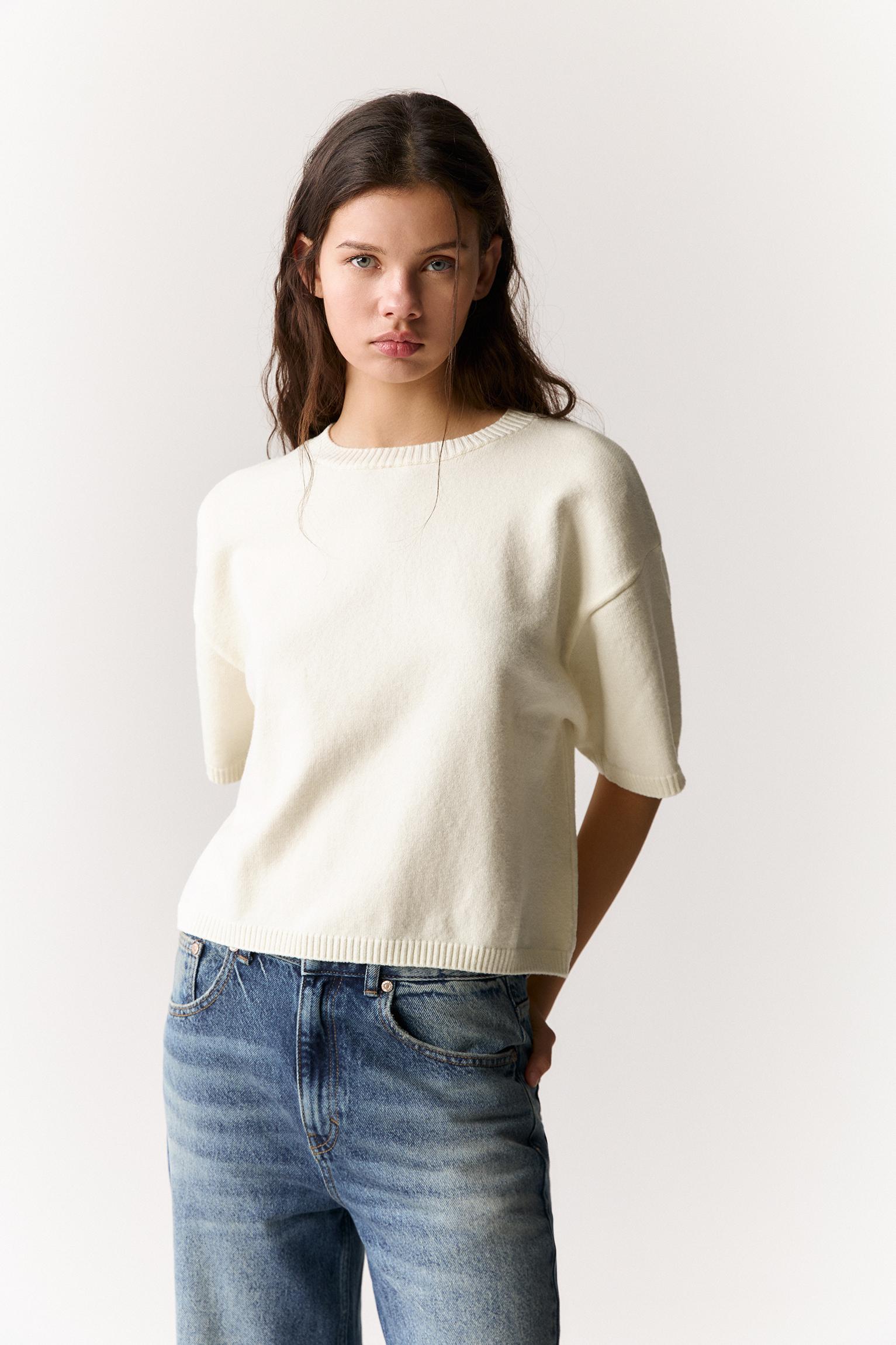 Oversize short sleeve sweater Product Image