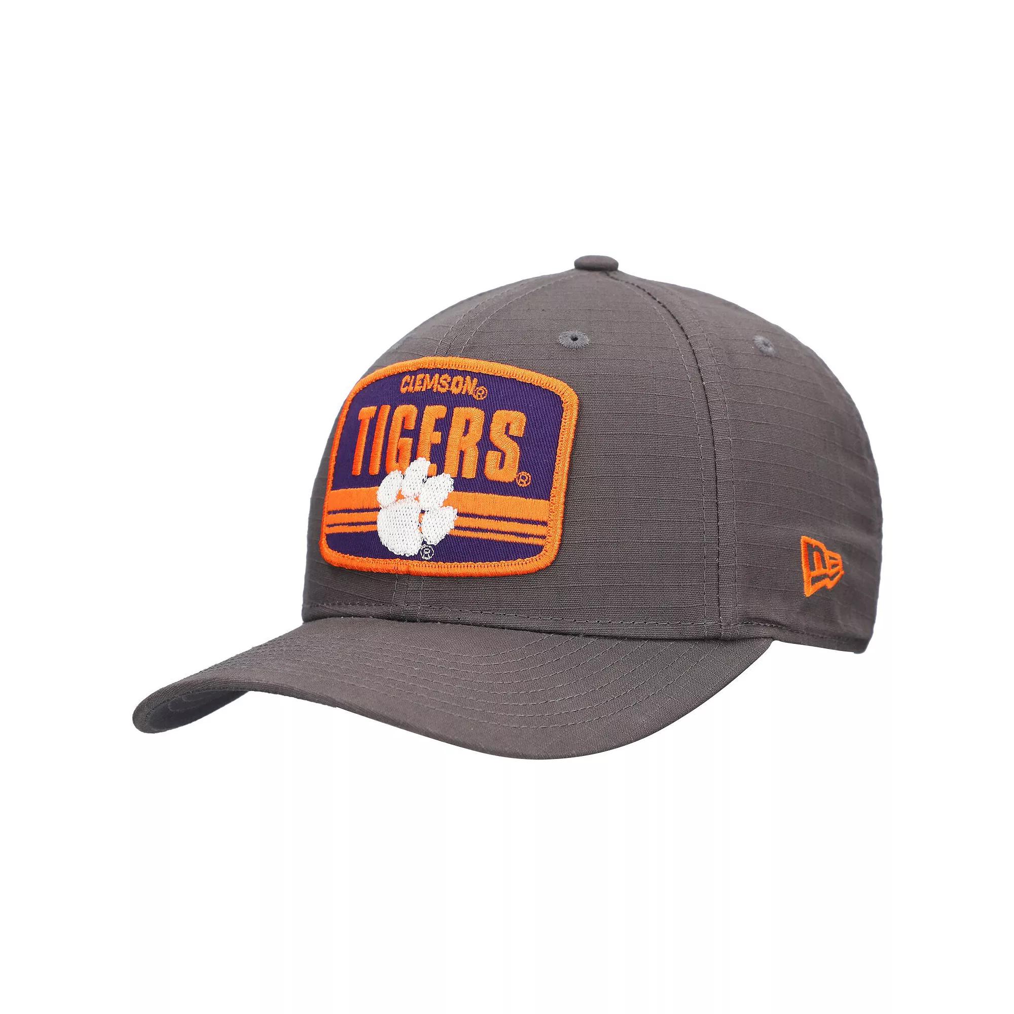 Men's New Era Charcoal Clemson Tigers Team Elevated 9SEVENTY Stretch-Snap Adjustable Hat Product Image